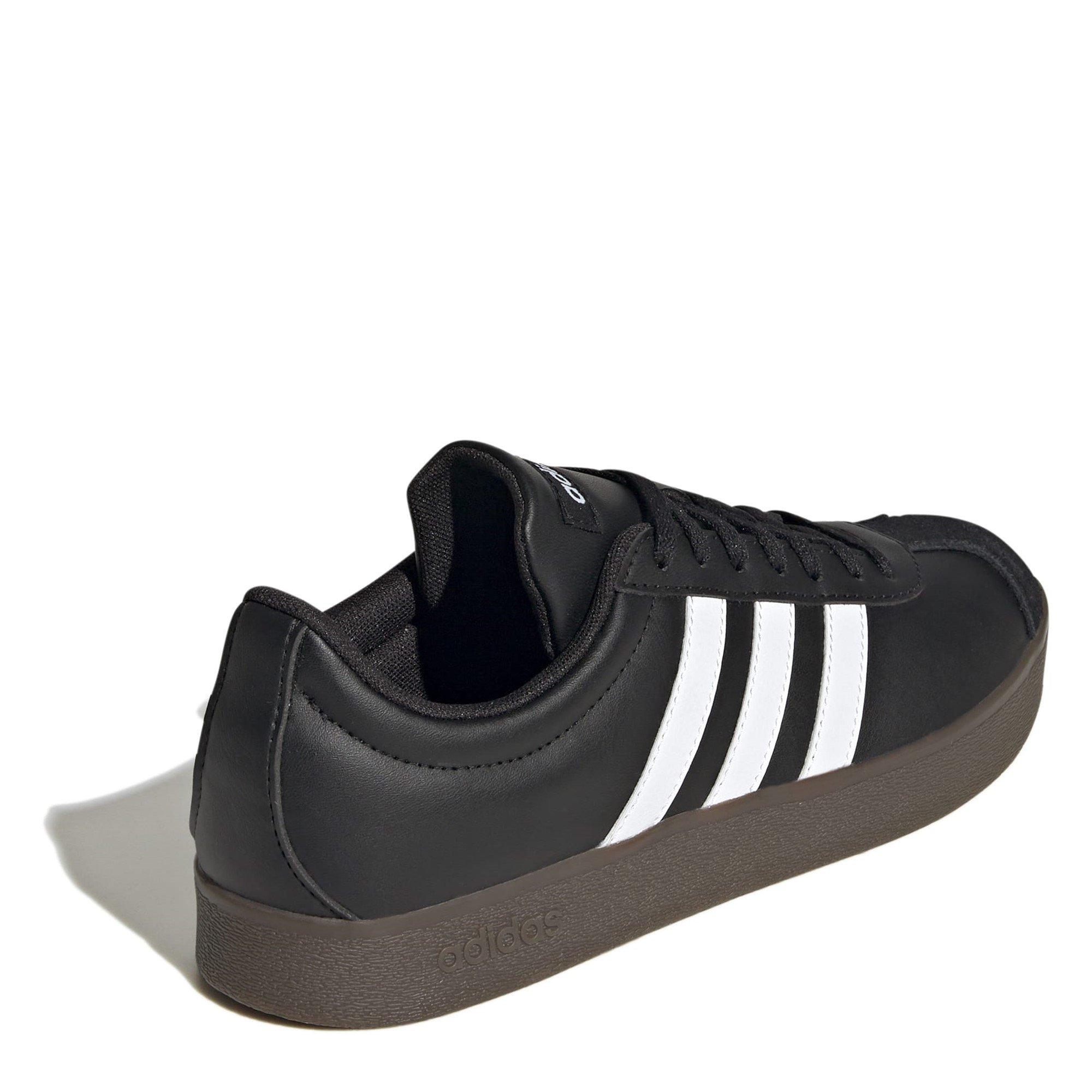 CBlk/White/CBlk - adidas - VL Court Base Womens Shoes - 4