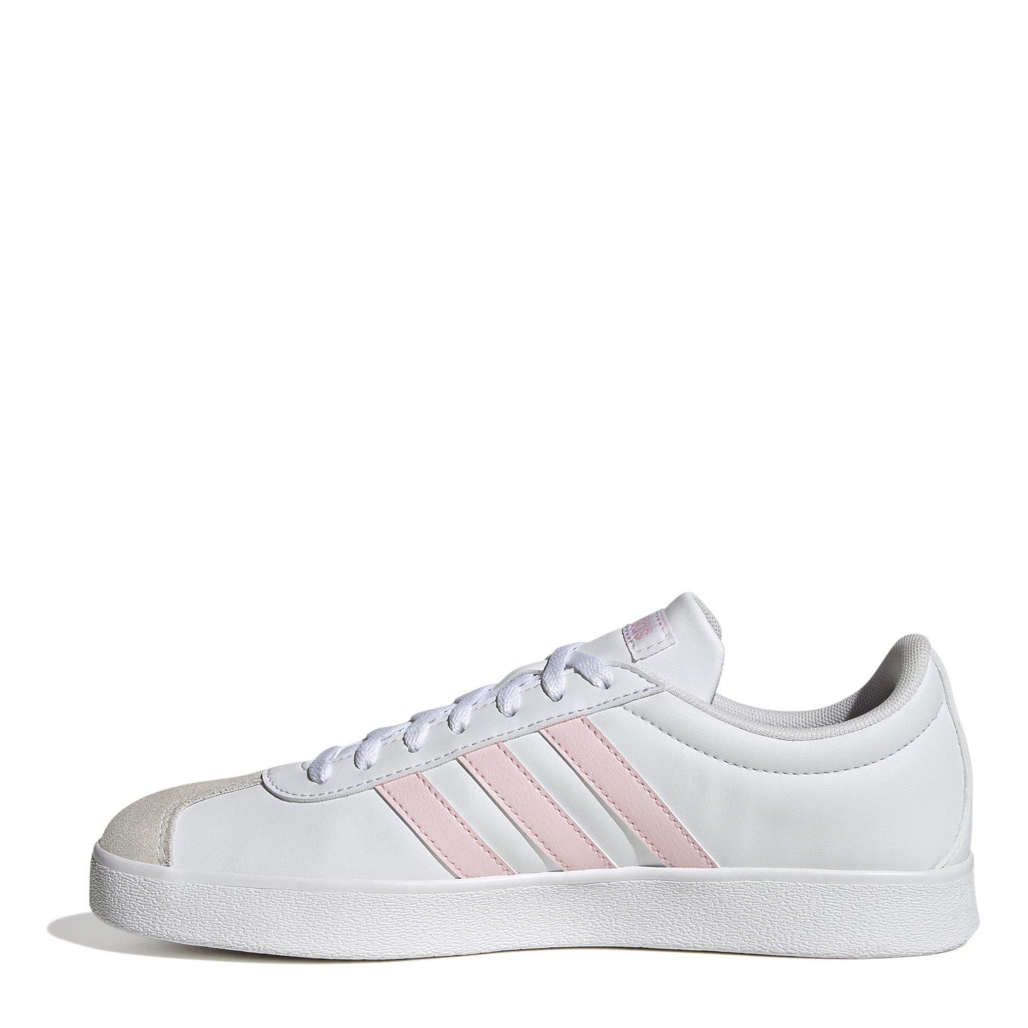 Wht/Pink/Grey - adidas - VL Court Base Womens Shoes - 2