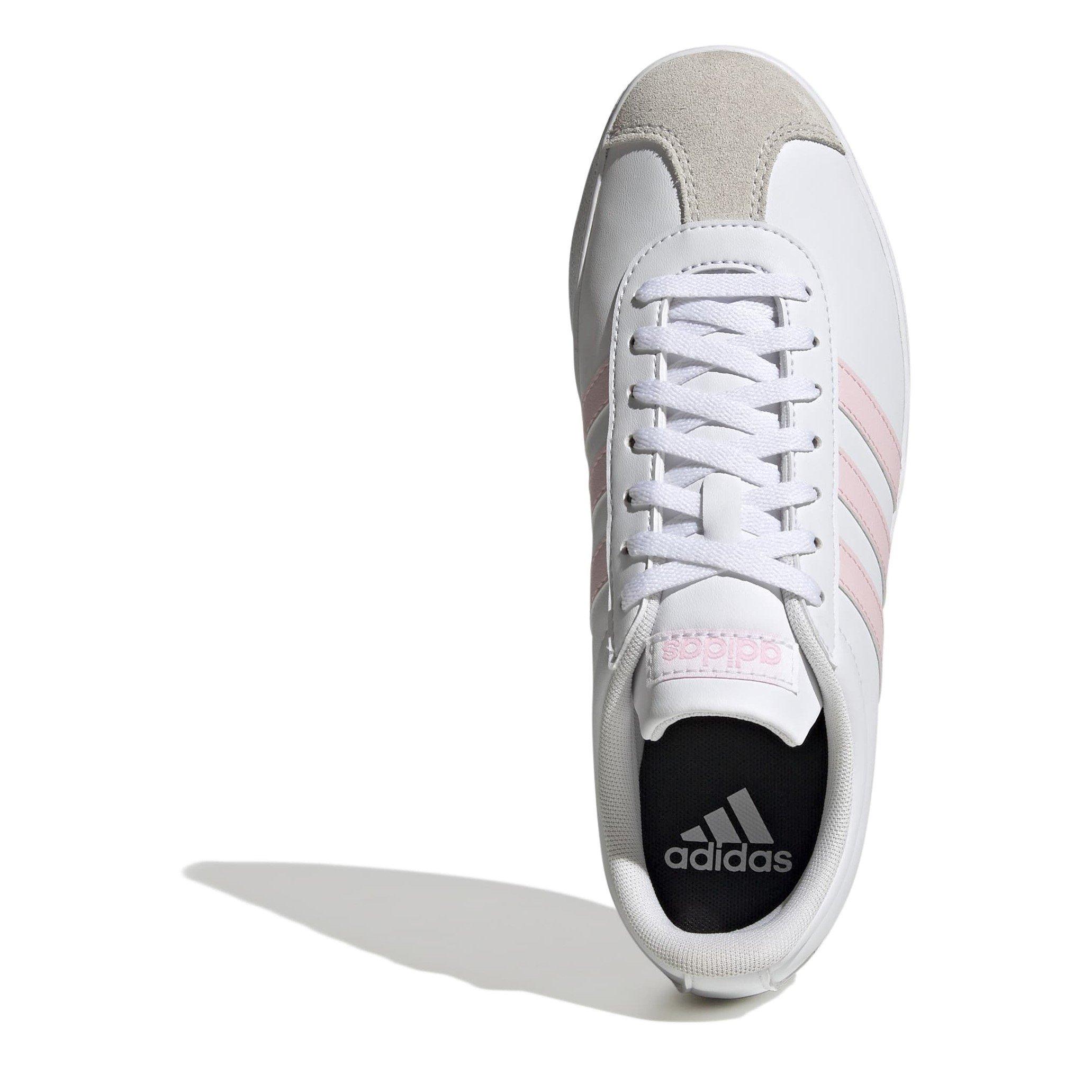 Wht/Pink/Grey - adidas - VL Court Base Womens Shoes - 5