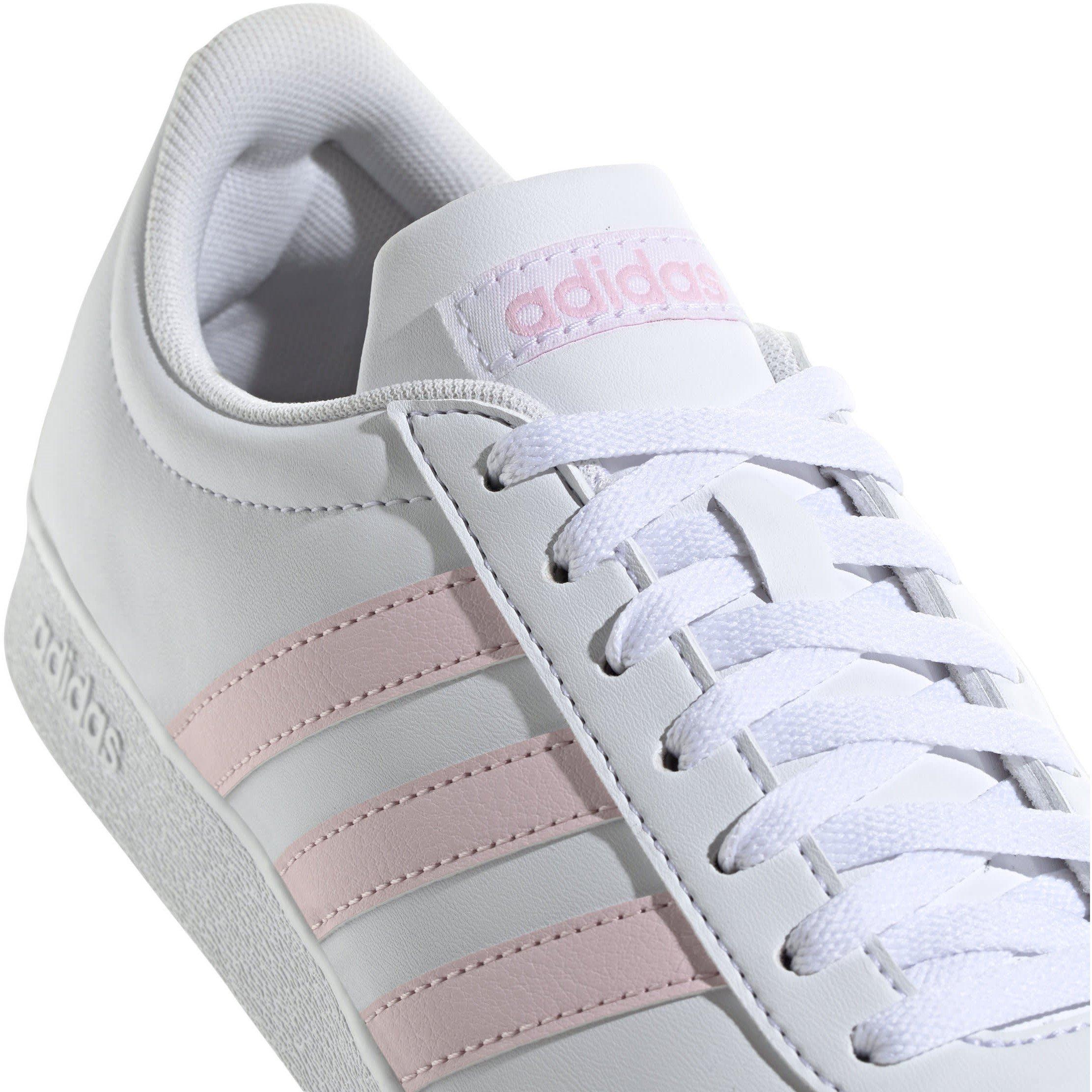 Wht/Pink/Grey - adidas - VL Court Base Womens Shoes - 8
