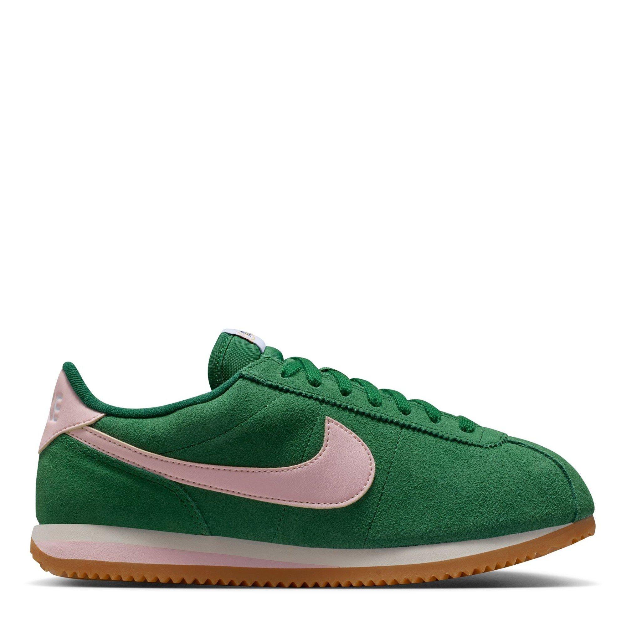 Nike Cortez Textile Runners Womens - Green/Pink - Size 4 (37.5)