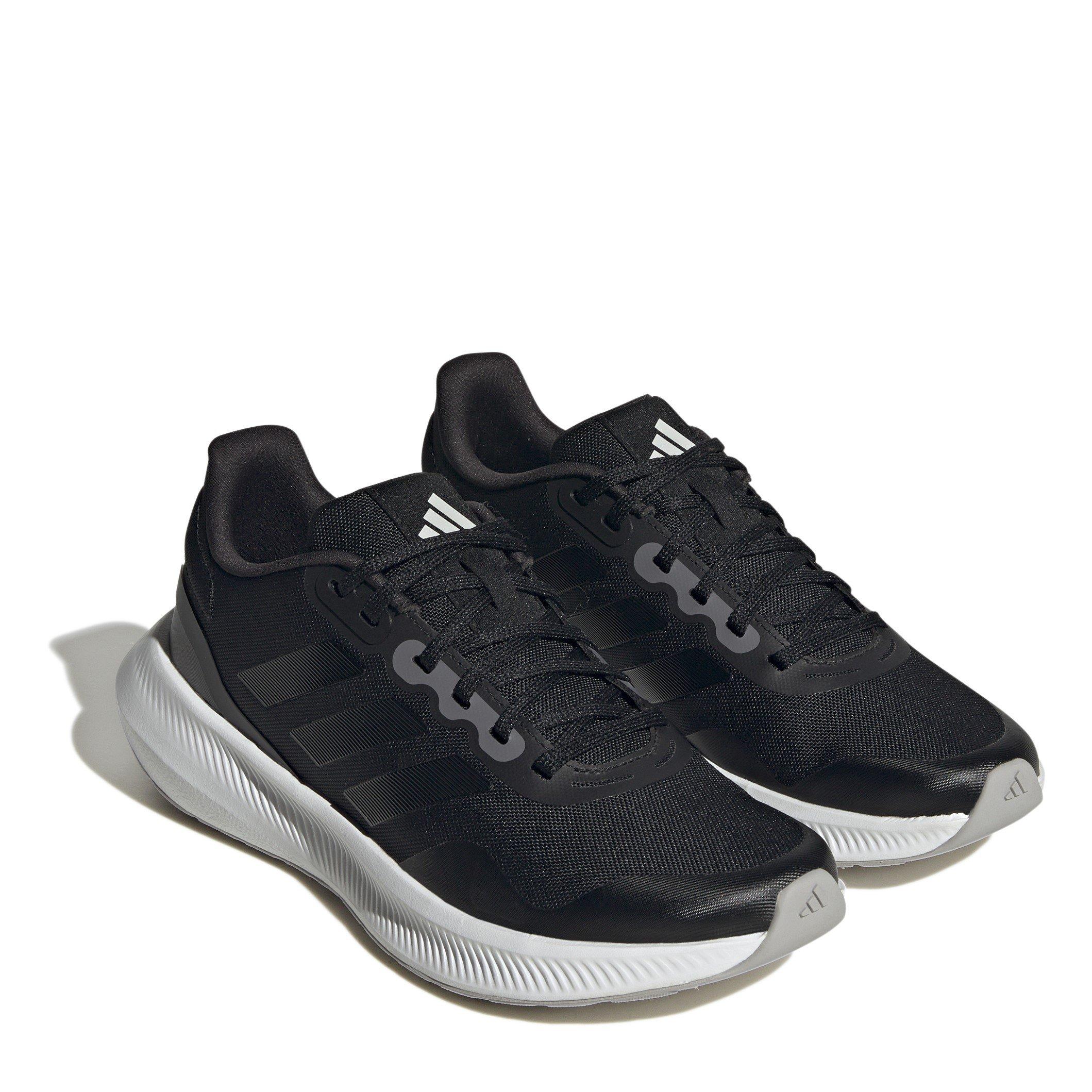 Black/Carbon - adidas - Run Falcon Womens Trail Running Shoes - 3