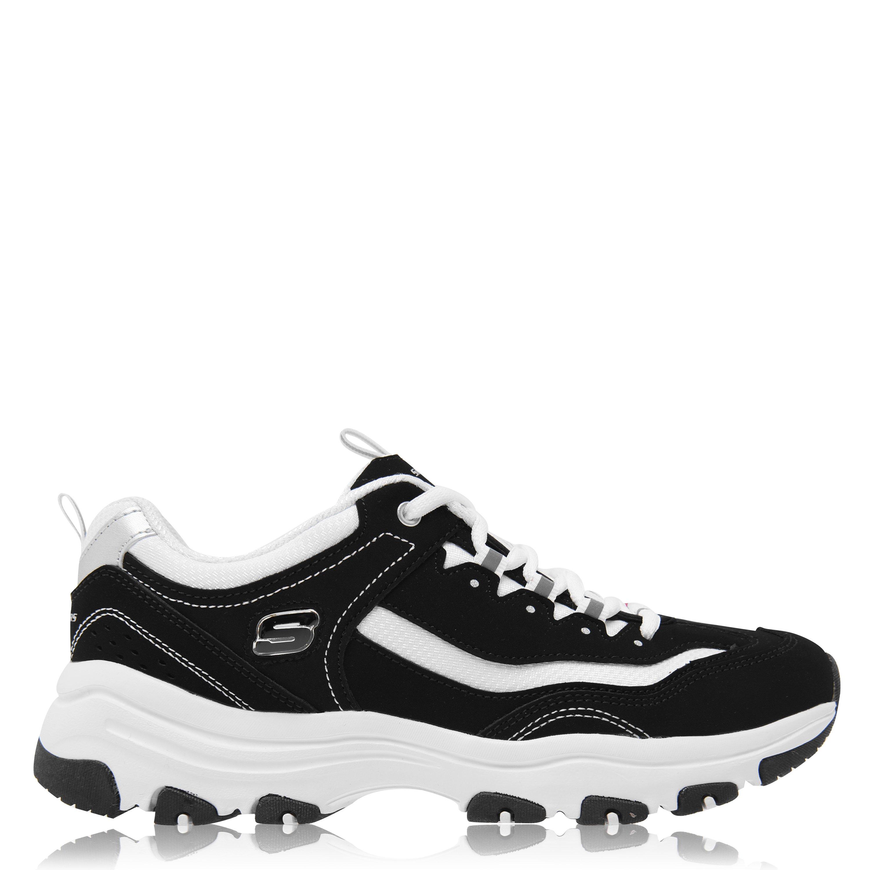 Black/White - Skechers - Icon Dlite Ladies Trainers - 1