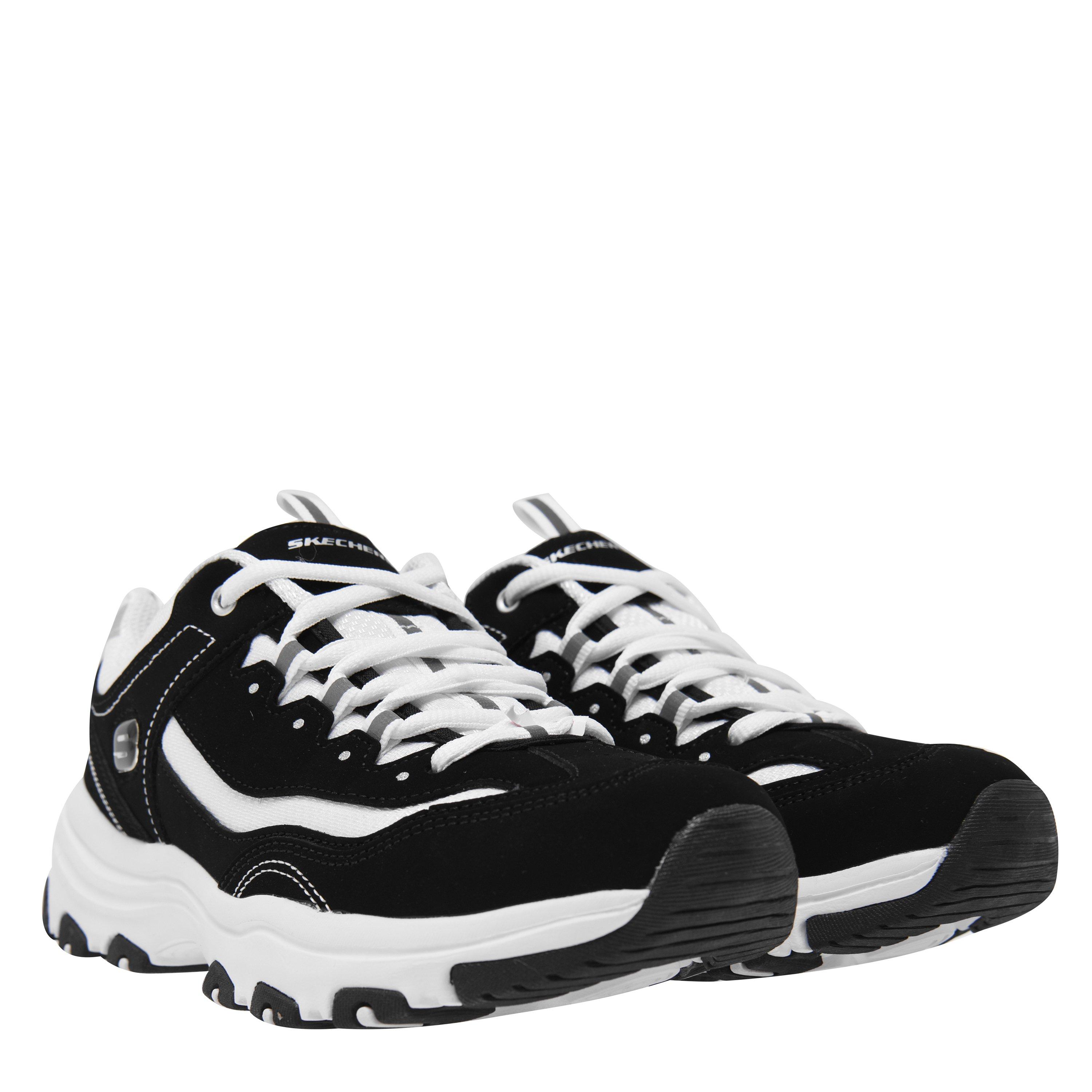 Black/White - Skechers - Icon Dlite Ladies Trainers - 4