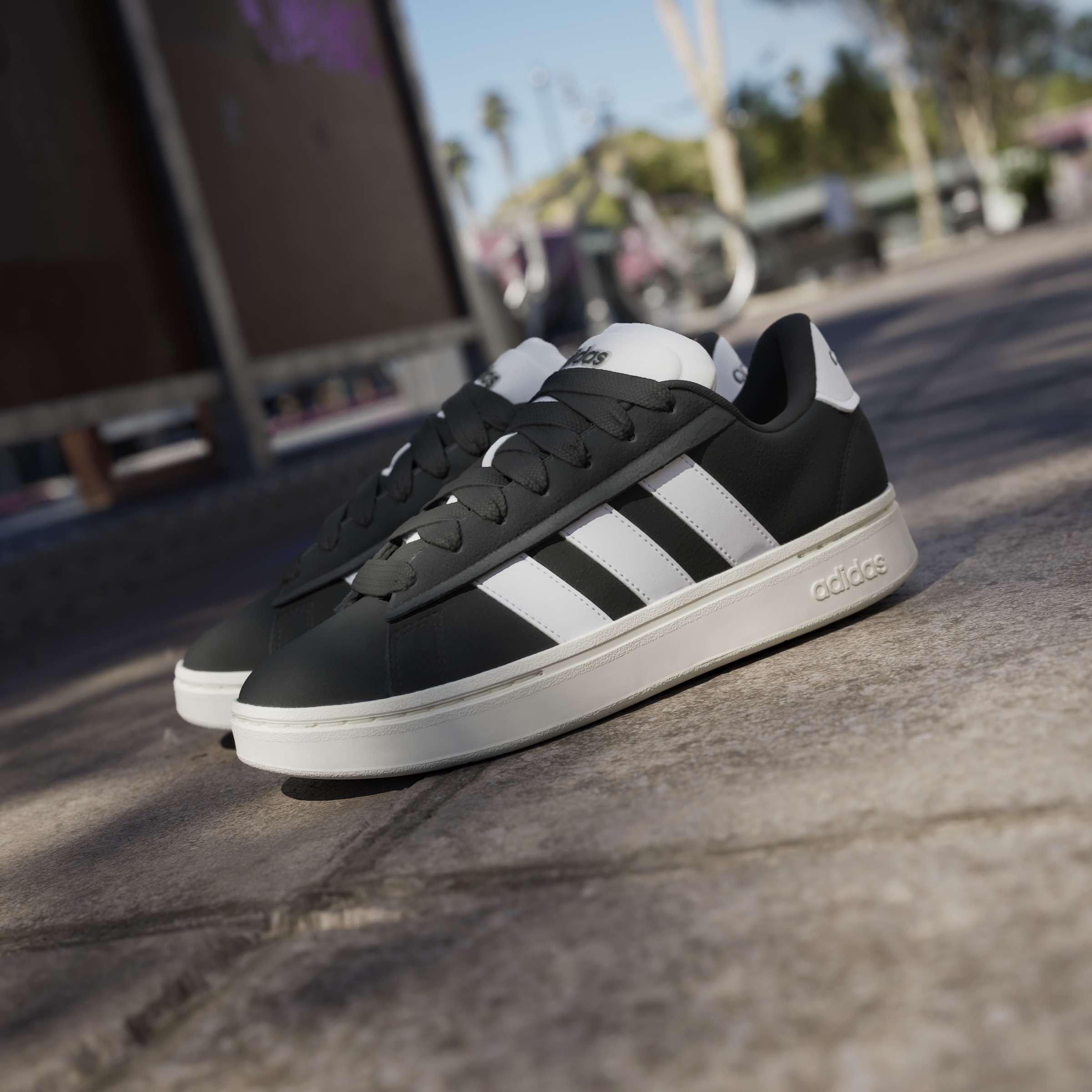 Preto/Branco - adidas - Grand Court Alpha 00s Low-Top Trainers Womens - 14