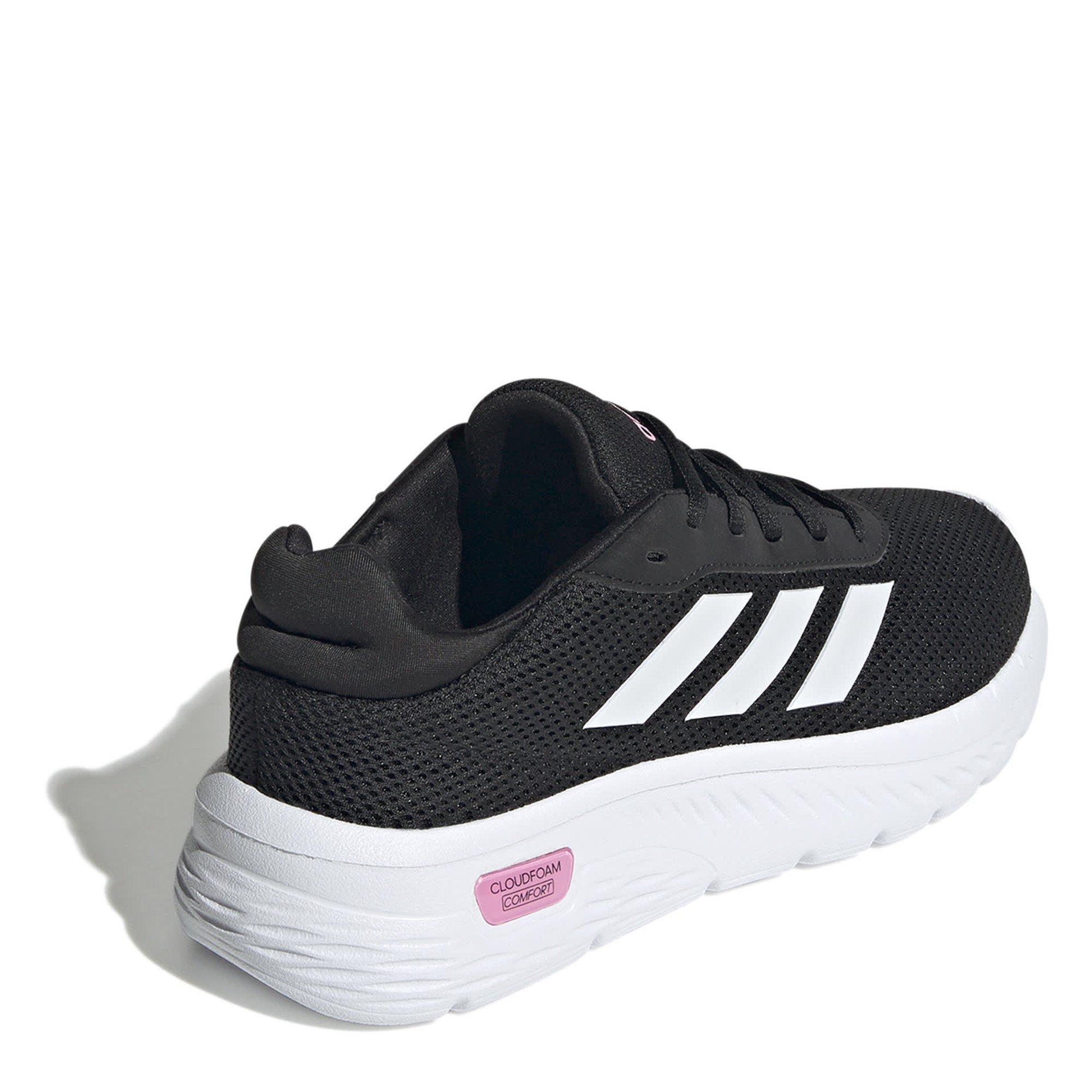 Black/Wht/Pink - adidas - Cloudfoam Comfy Womens Shoes - 4