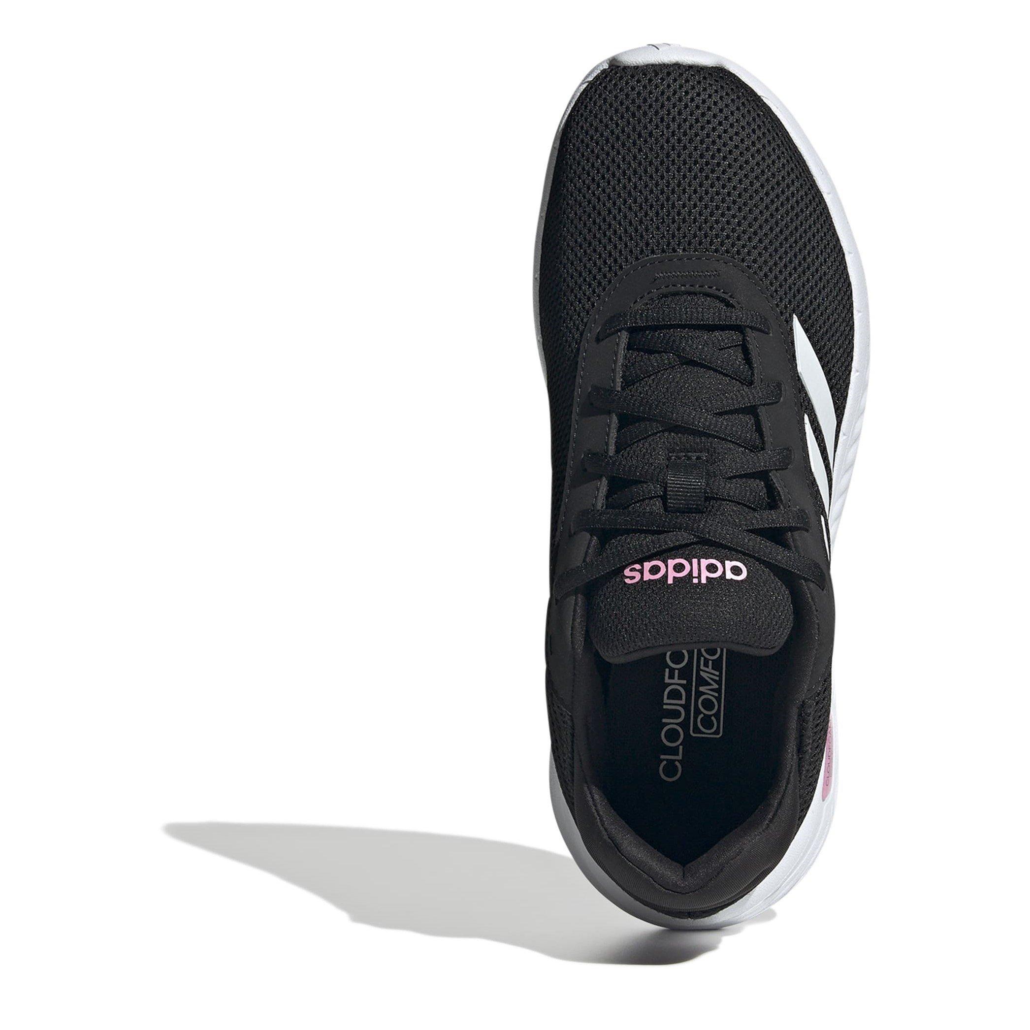 Black/Wht/Pink - adidas - Cloudfoam Comfy Womens Shoes - 5