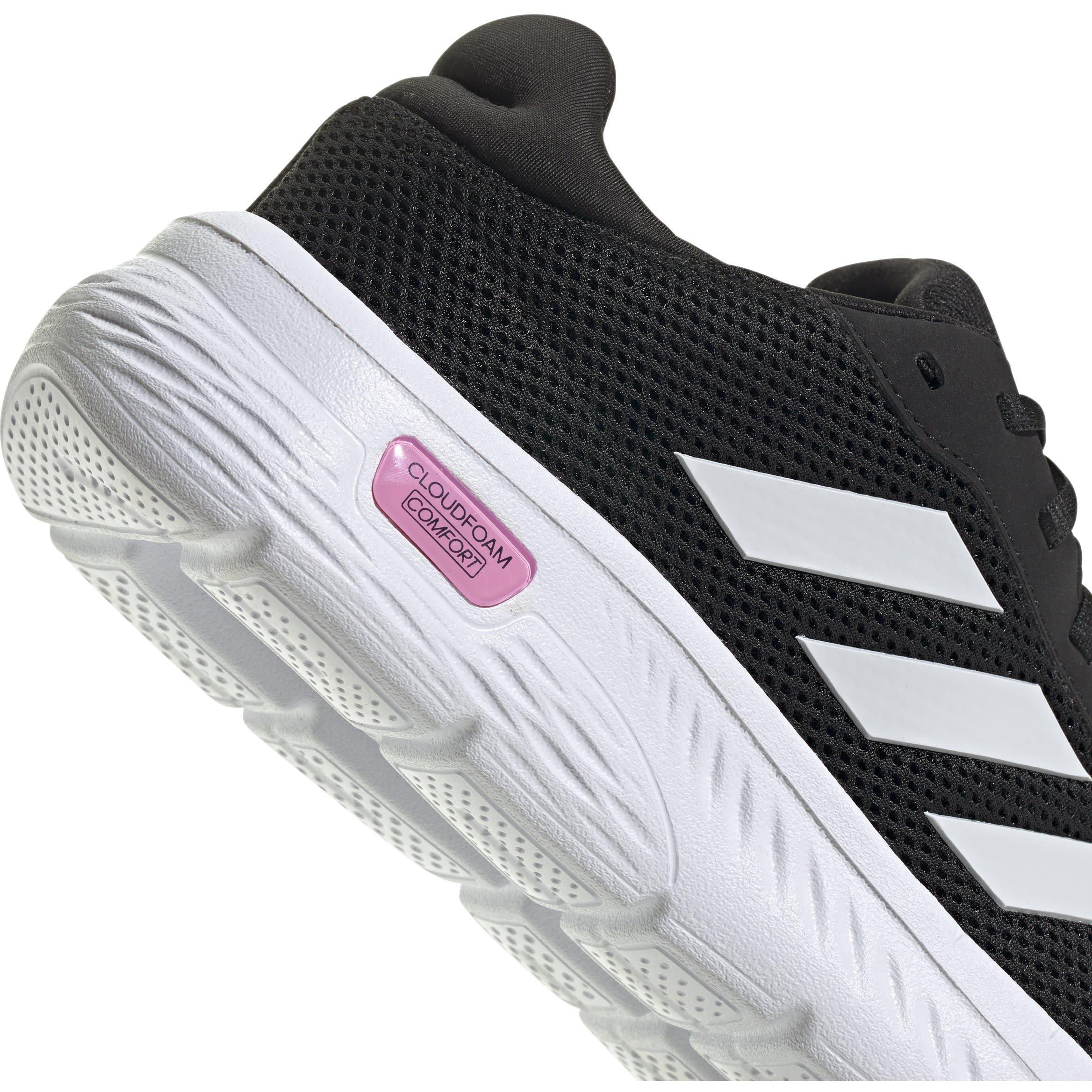 Black/Wht/Pink - adidas - Cloudfoam Comfy Womens Shoes - 7