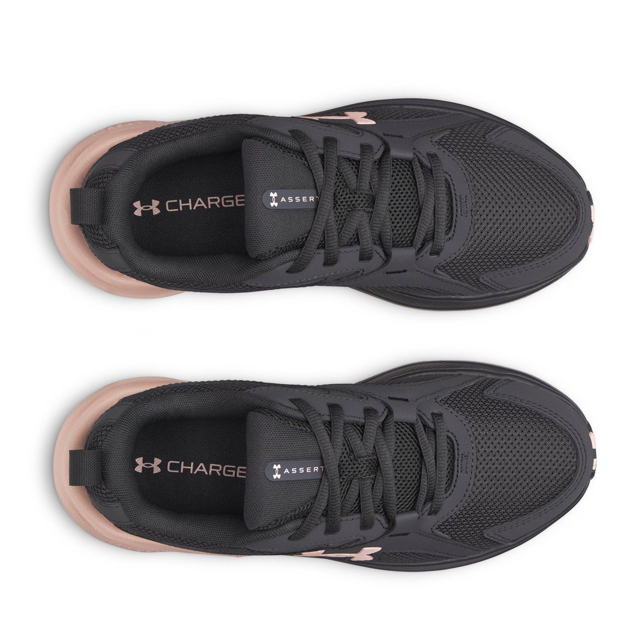 Anthracite/Pink - Under Armour - Charged+ Assert 11 Womens Running Shoe - 4