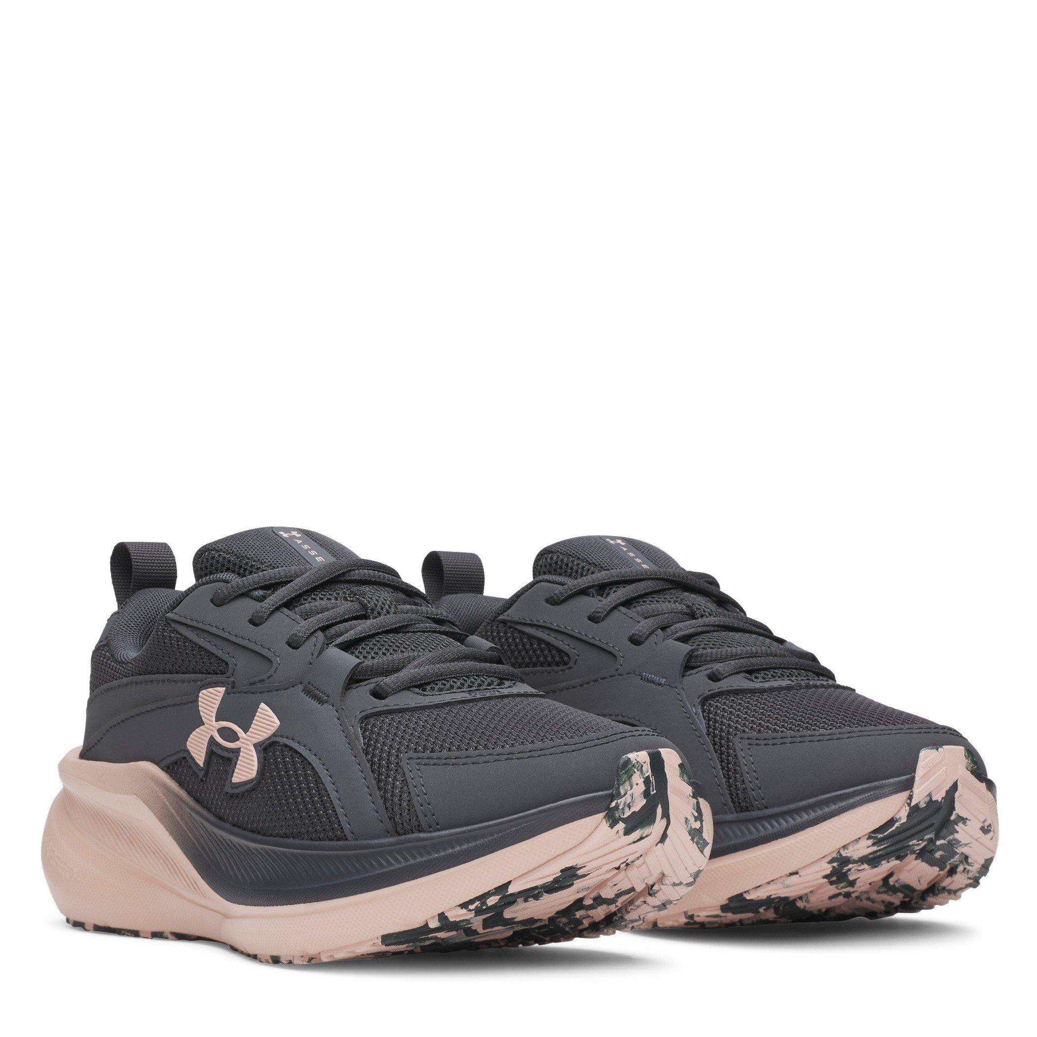 Anthracite/Pink - Under Armour - Charged+ Assert 11 Womens Running Shoe - 5