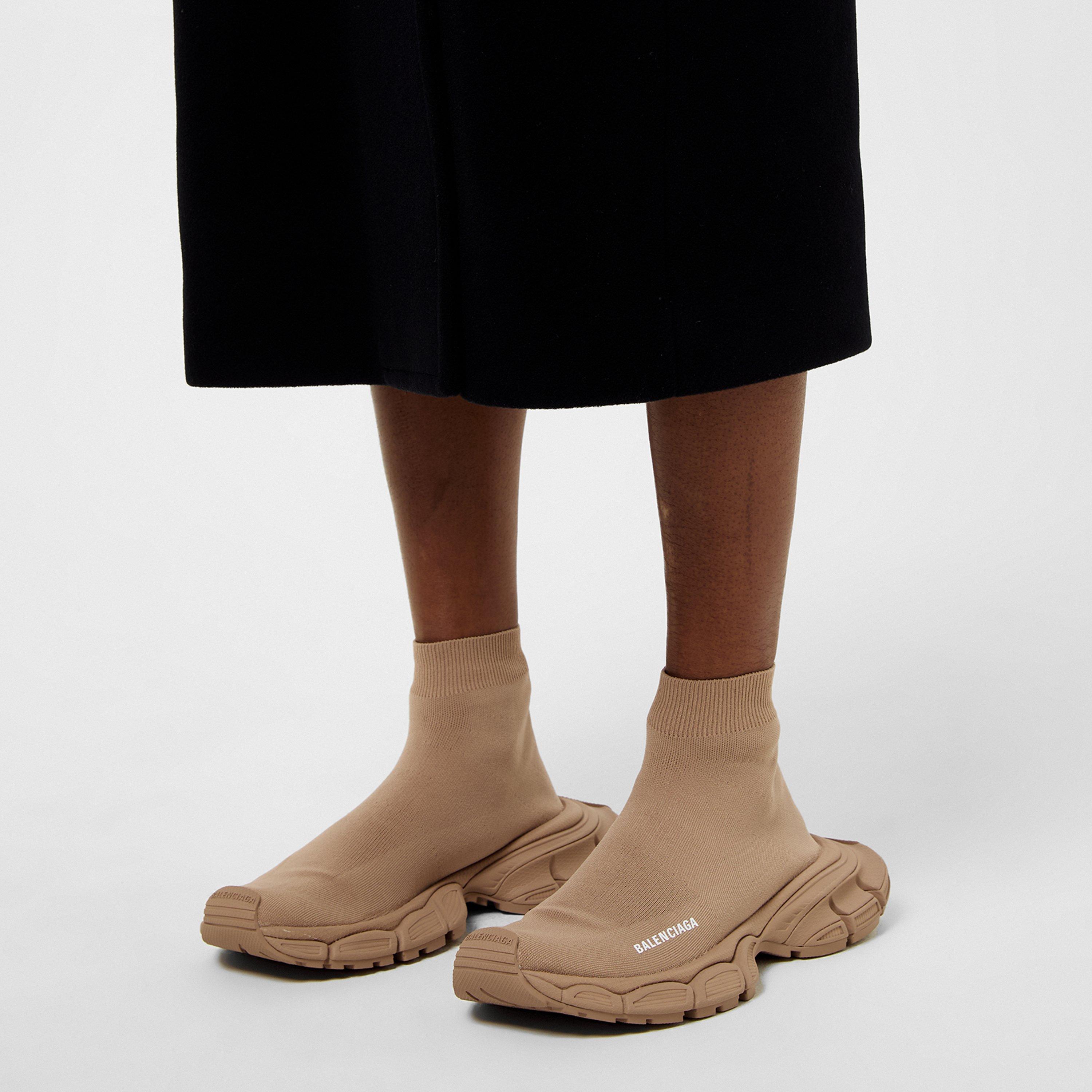 Beige - Balenciaga - 3xlrecycled Sock Trainers - 2