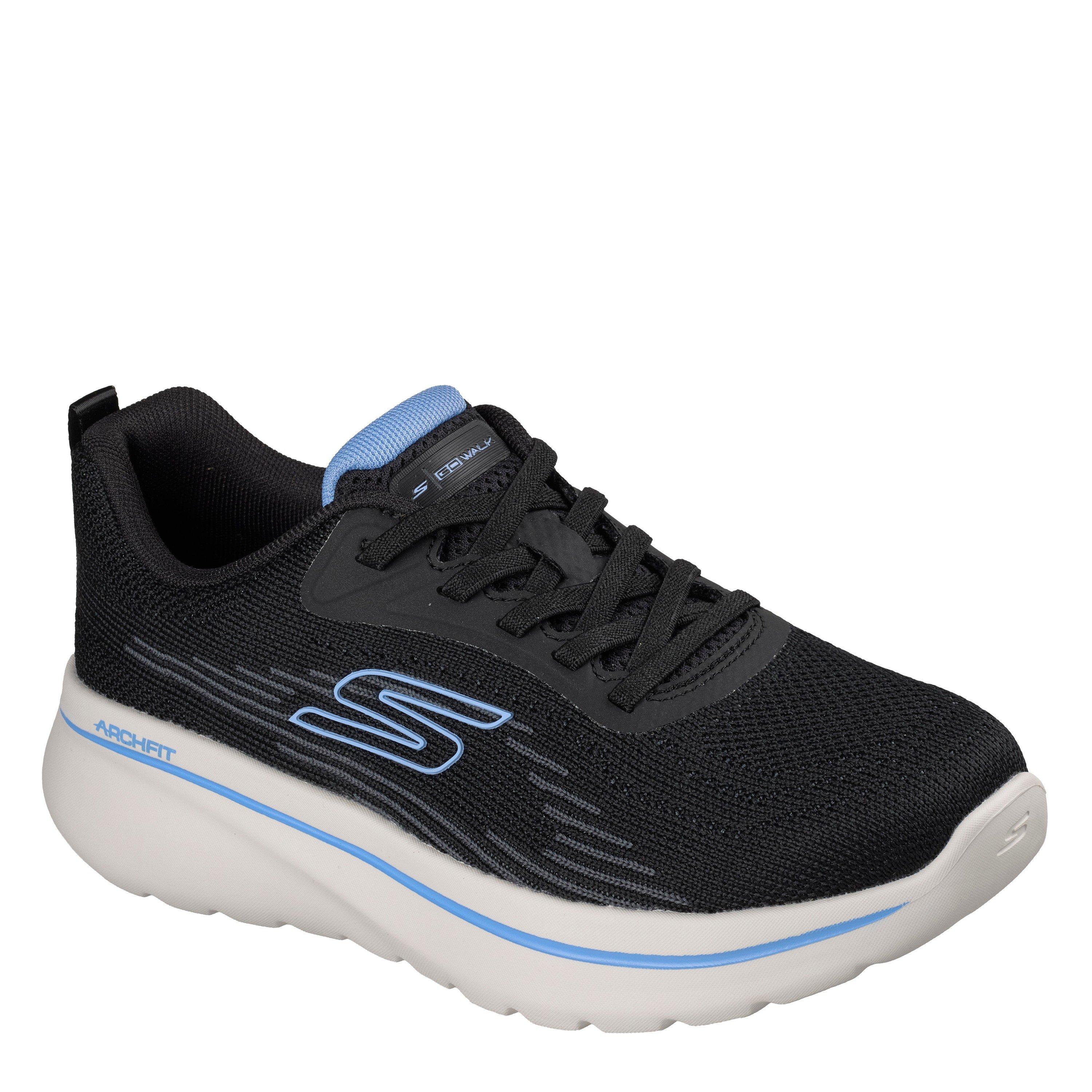 BLK/BLUE - Skechers - GOwalk Arch Fit N-Joy Womens Shoes - 3