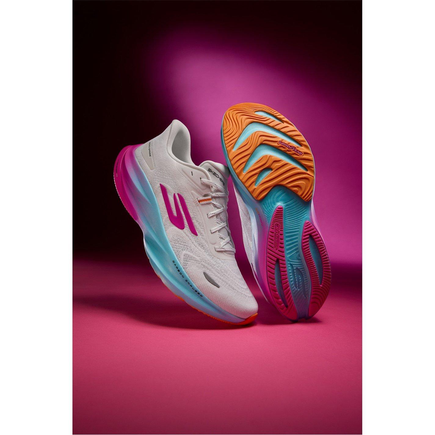 White/Multi - Skechers - AERO Spark Running Shoes Womens - 8