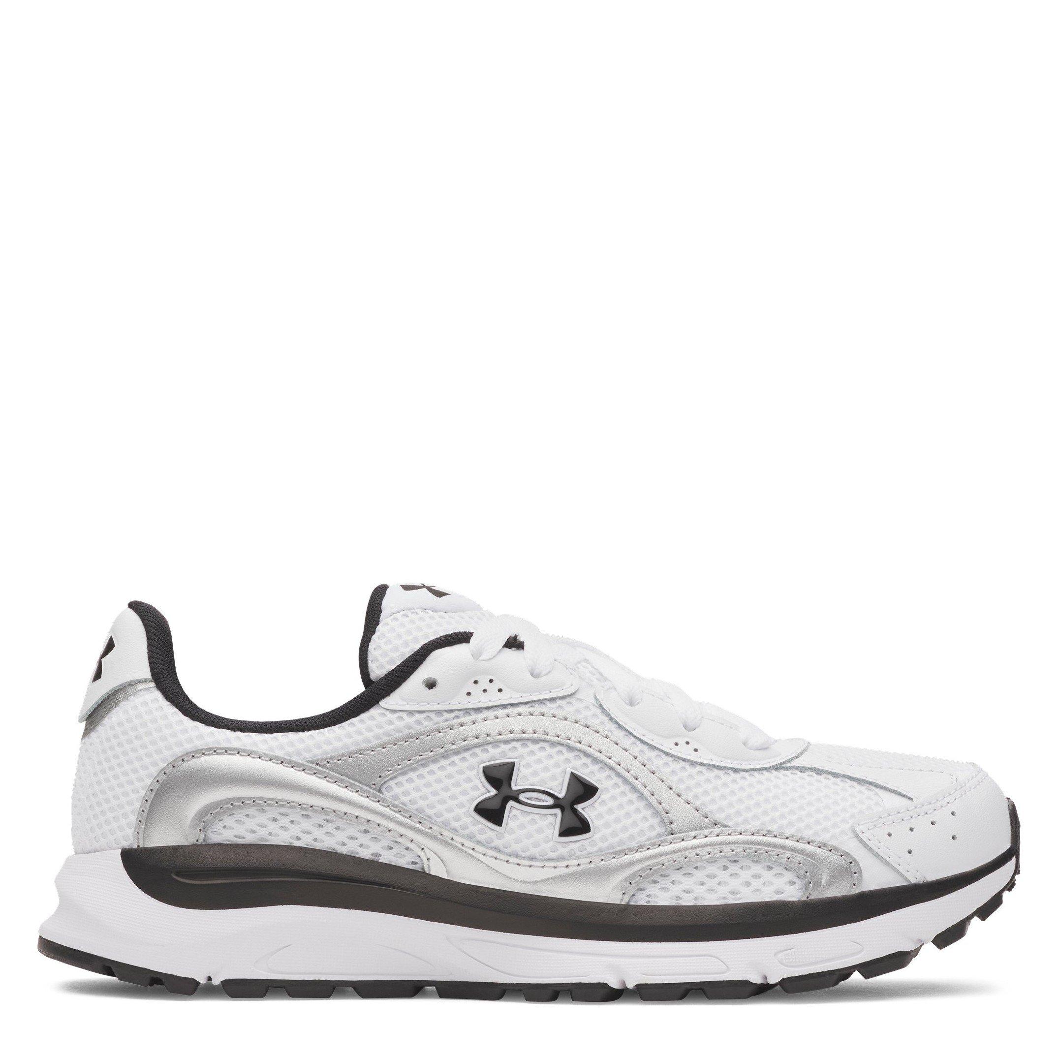 Wht/Blk/Silver - Under Armour - UA Tech Runner Womens Trainers - 1
