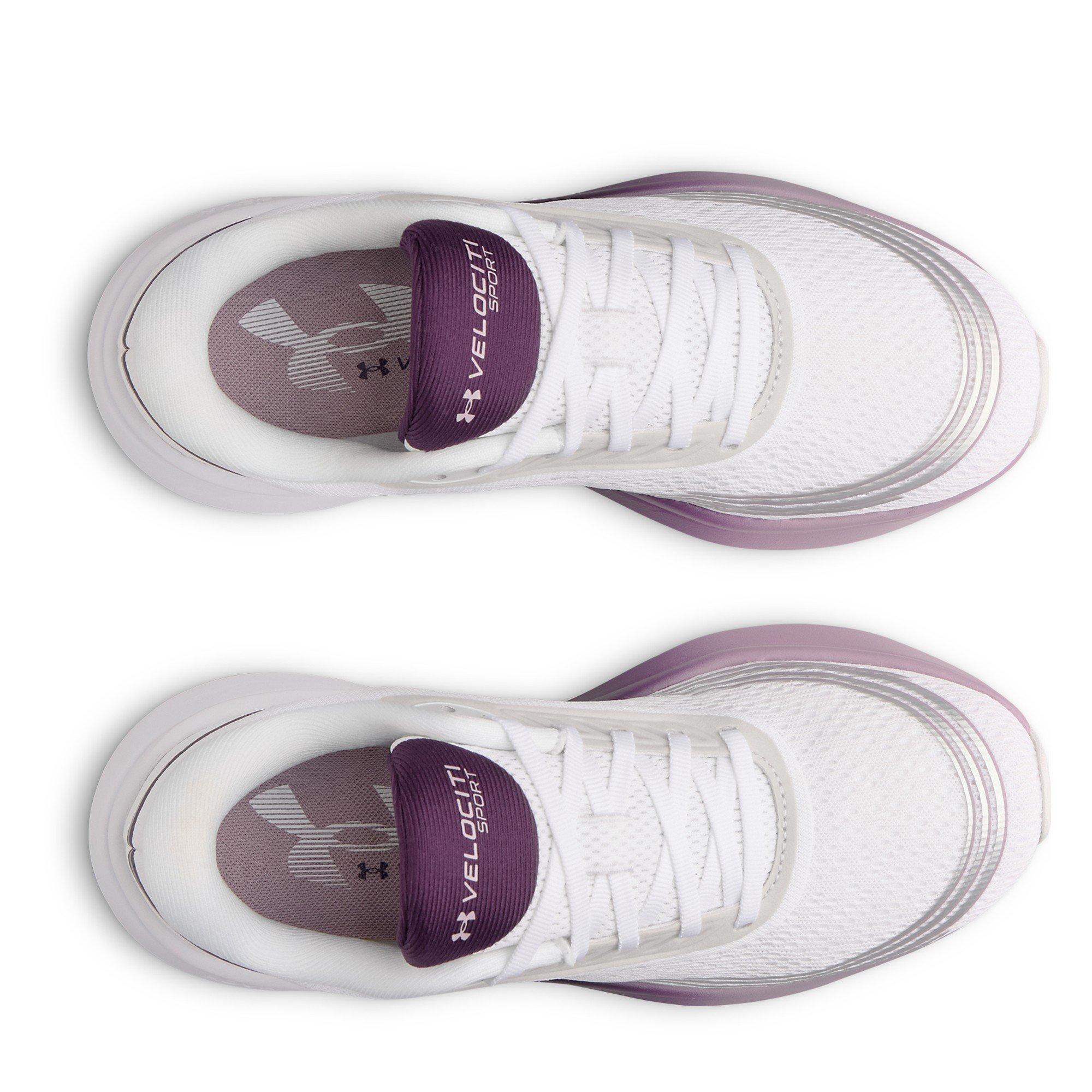 Wht/Purple/Pink - Under Armour - Velociti Sport Womens Running Shoes - 4