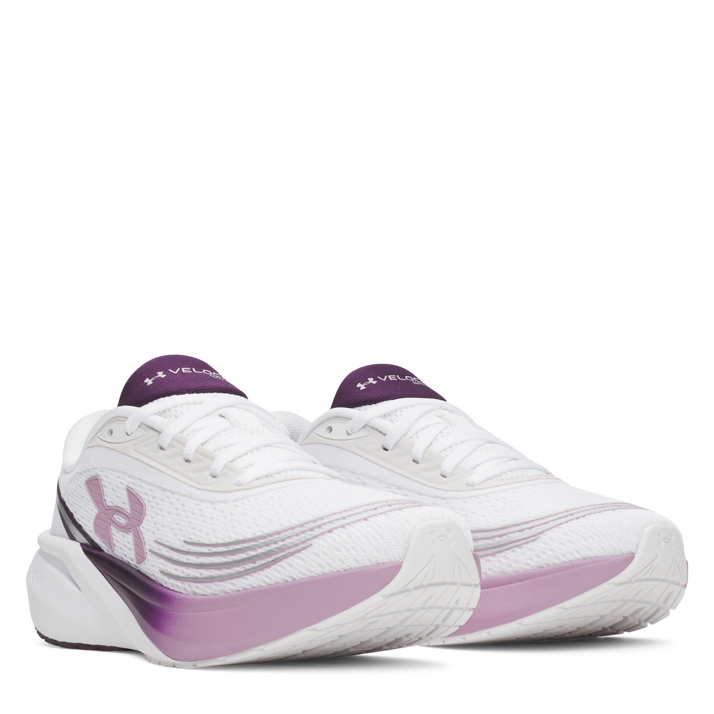 Wht/Purple/Pink - Under Armour - Velociti Sport Womens Running Shoes - 5
