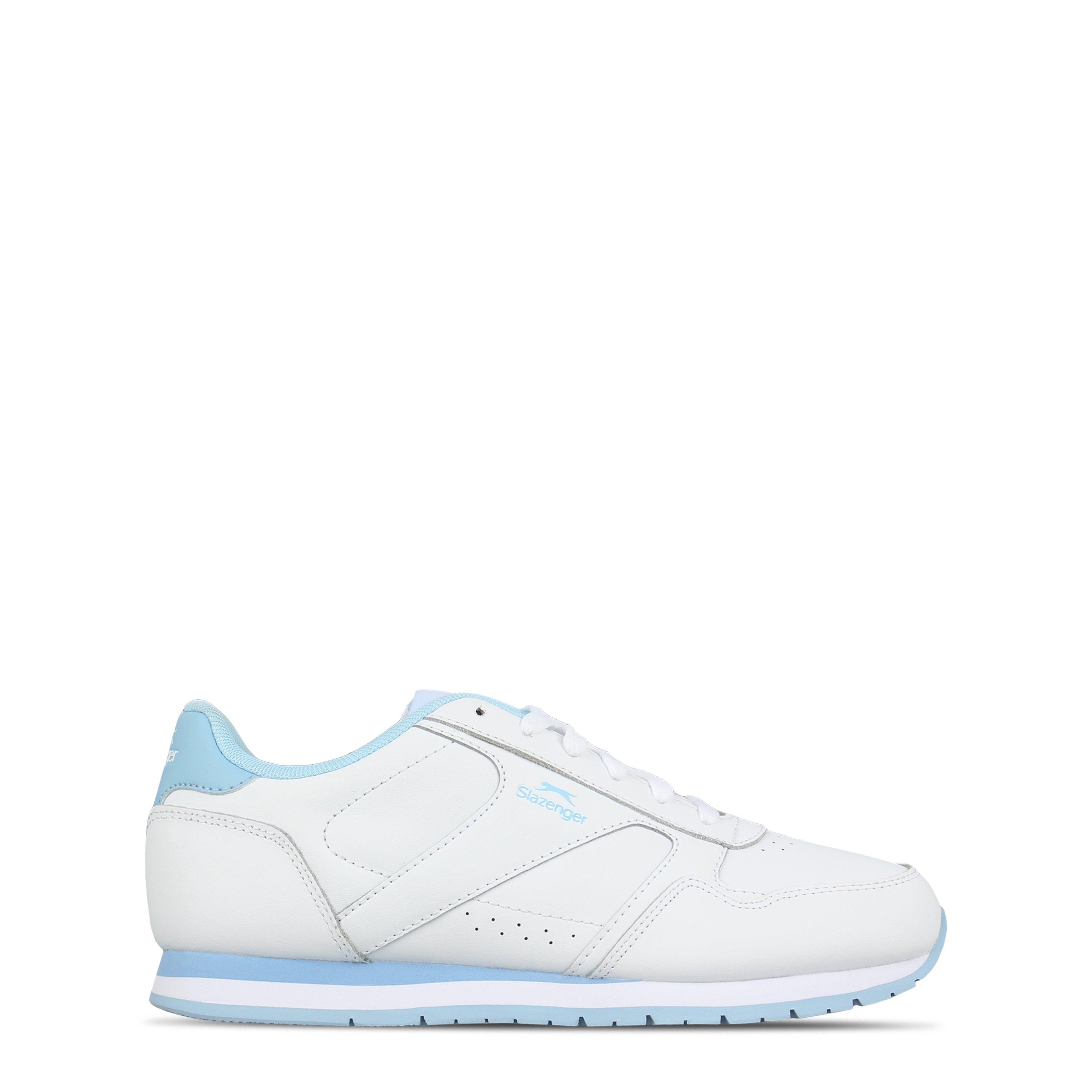 Slazenger Women's Classic Trainers - White/Pow Blue - 5.5 (38.5)