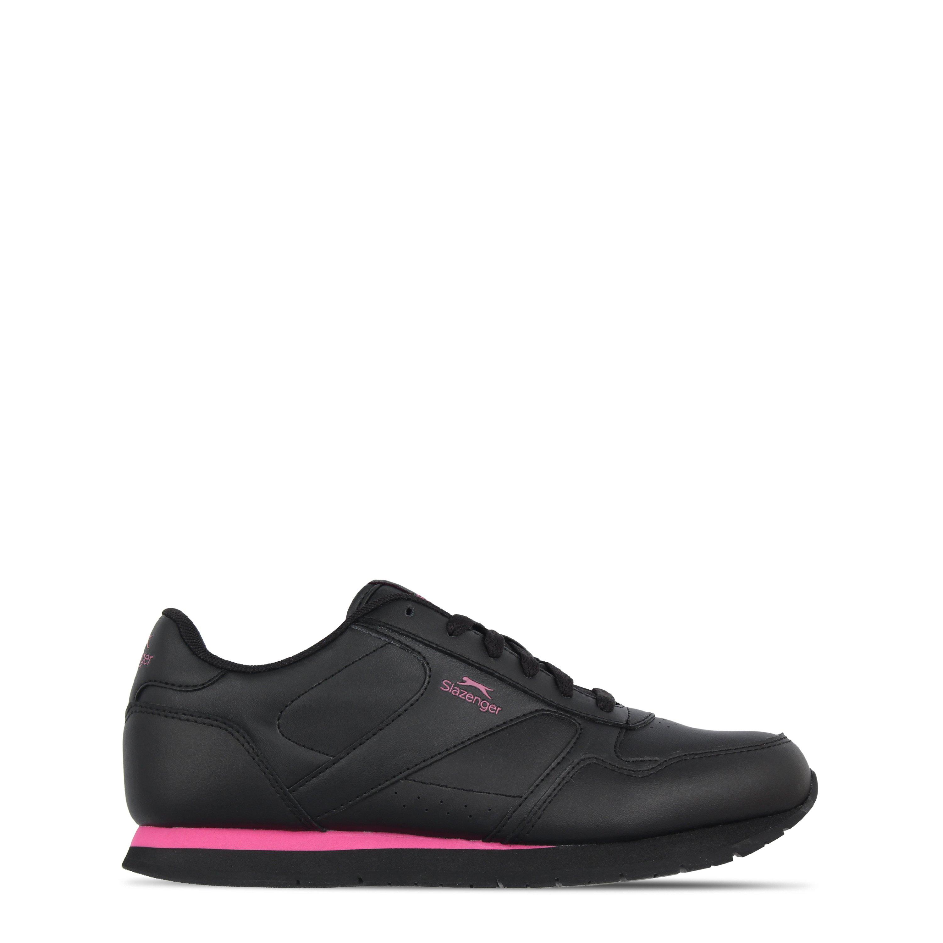 Slazenger Women's Classic Trainers - Black/Cerise - 5.5 (38.5)