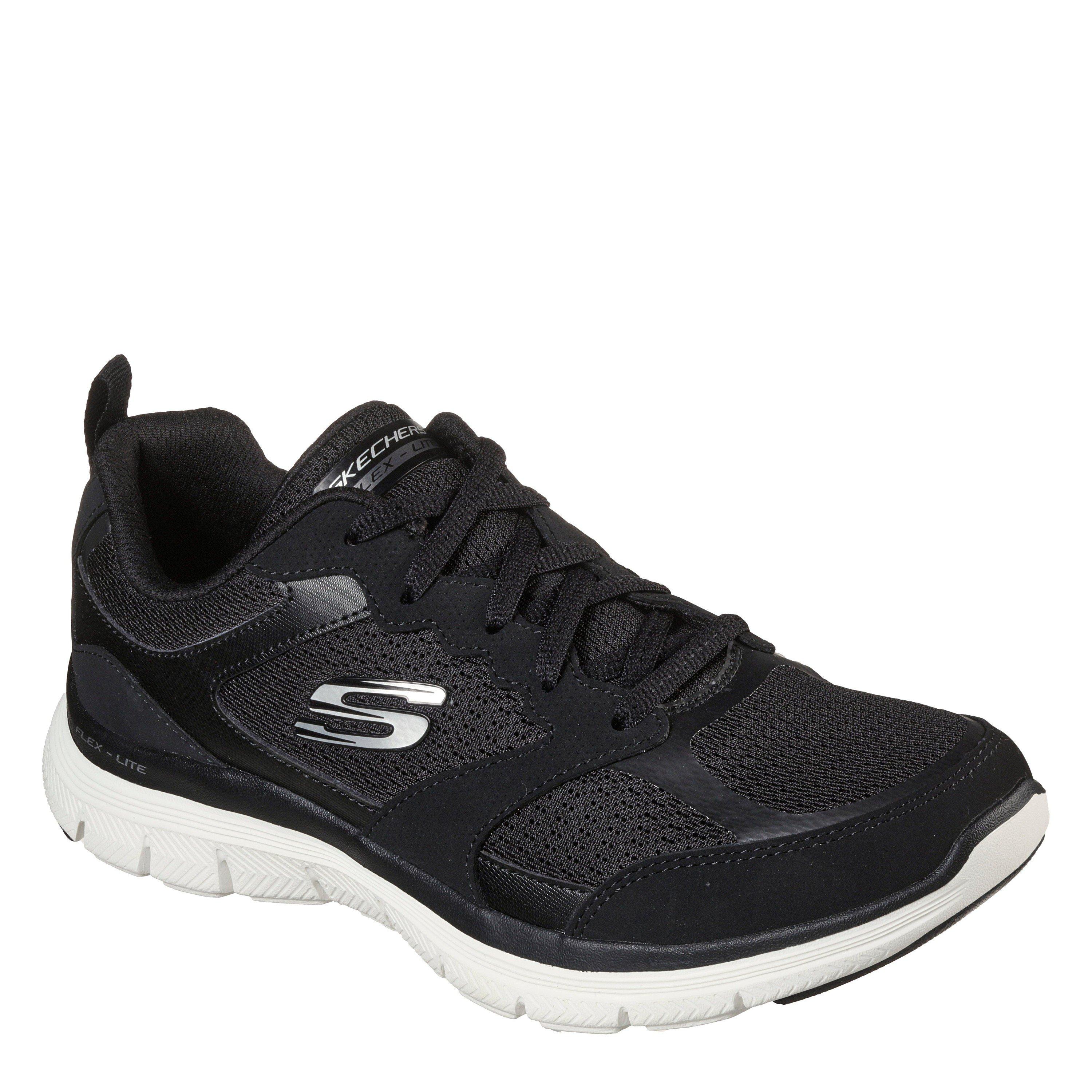 Negro - Skechers - Flex Appeal 4 Active Flow Trainers Womens - 4