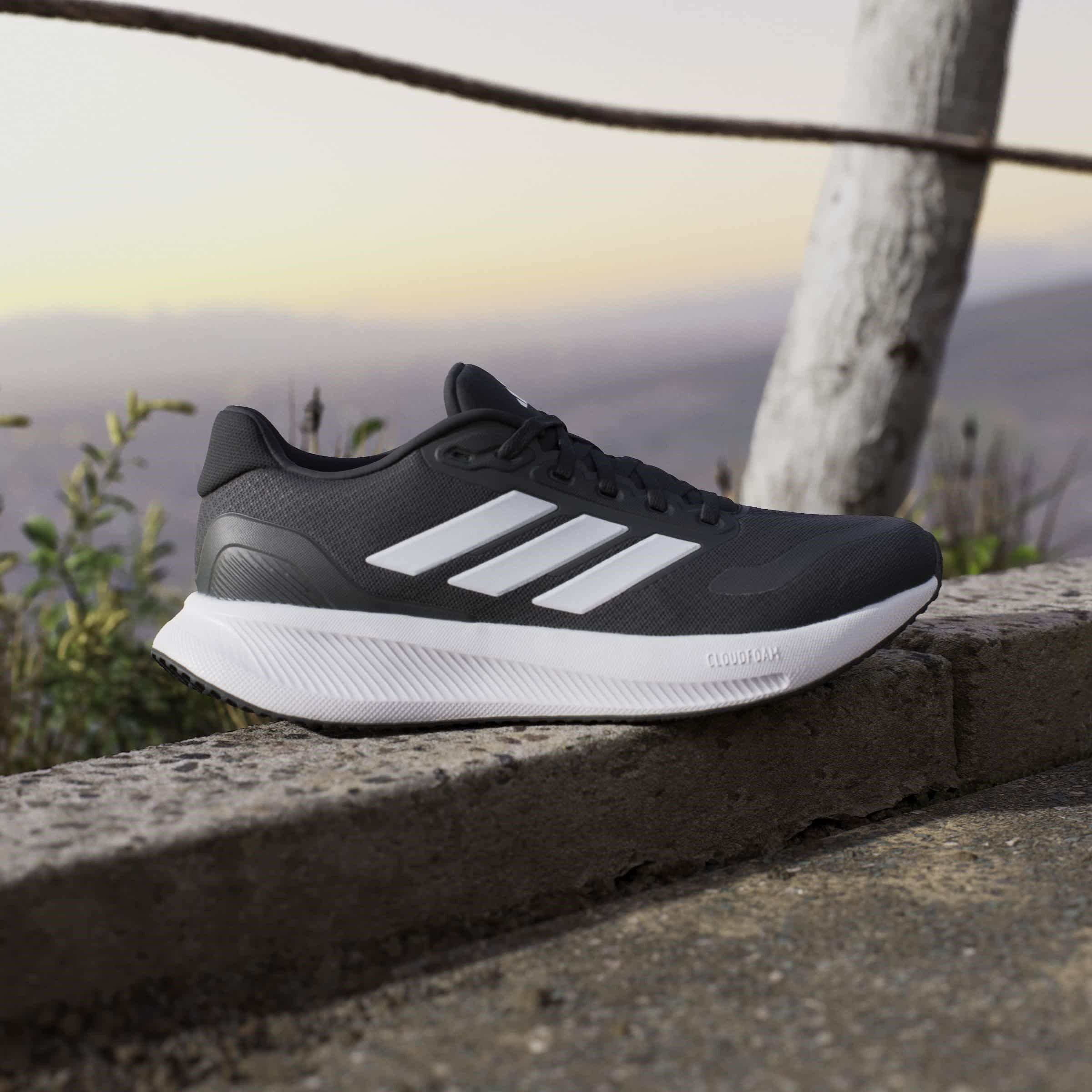 CBlack/Wht/Blk - adidas - Runfalcon 5 Womens Running Shoes - 11