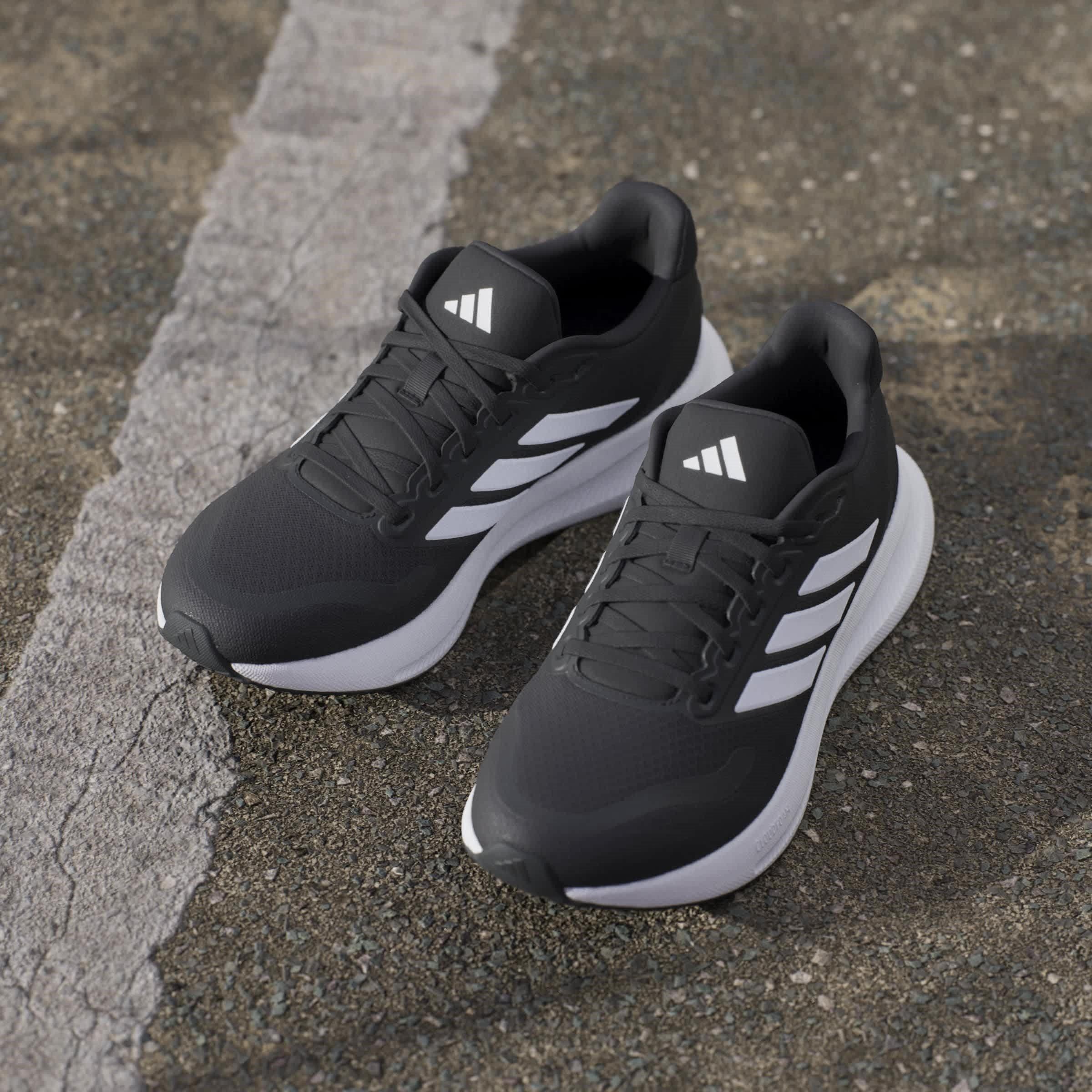 CBlack/Wht/Blk - adidas - Runfalcon 5 Womens Running Shoes - 14