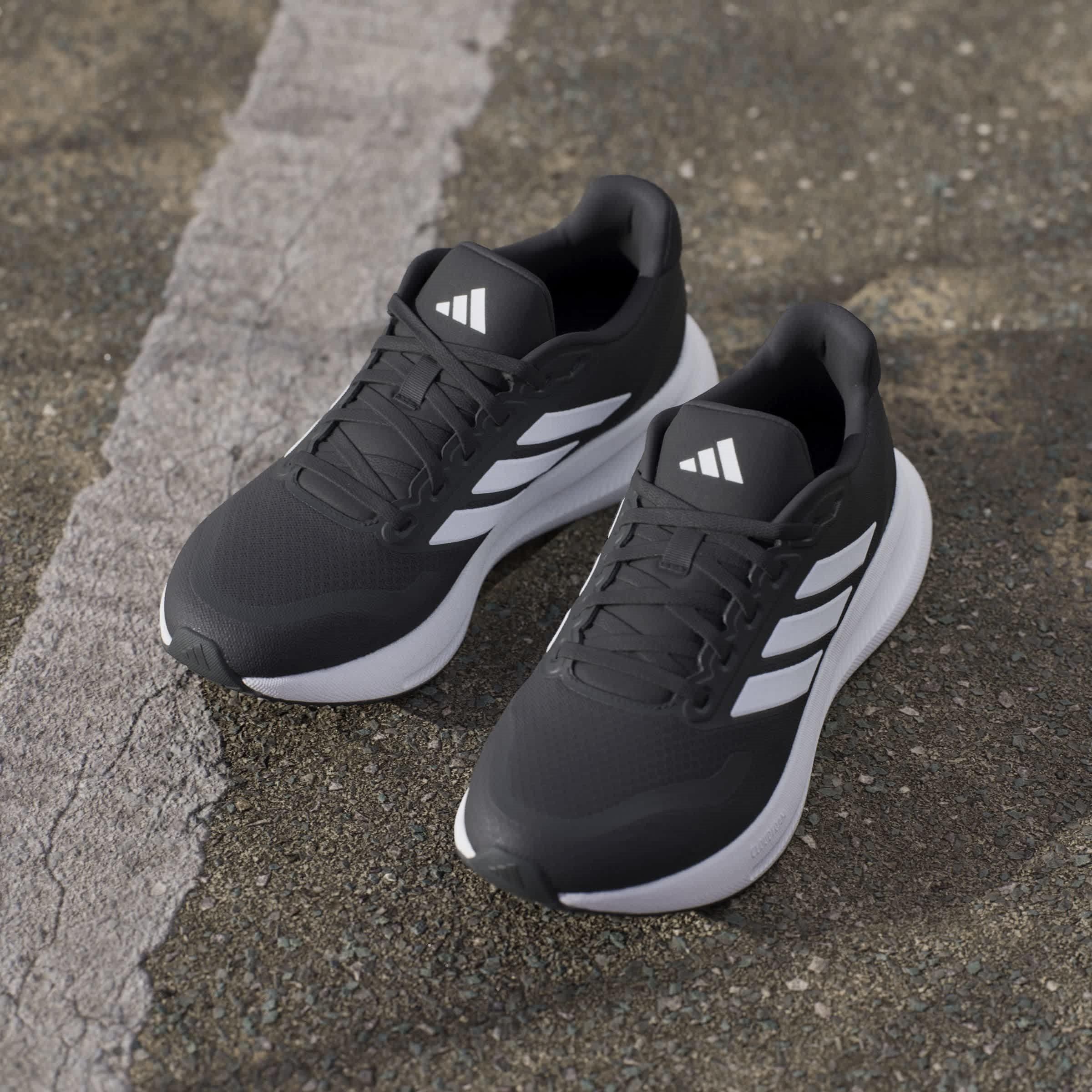 CBlack/Wht/Blk - adidas - Runfalcon 5 Womens Running Shoes - 15