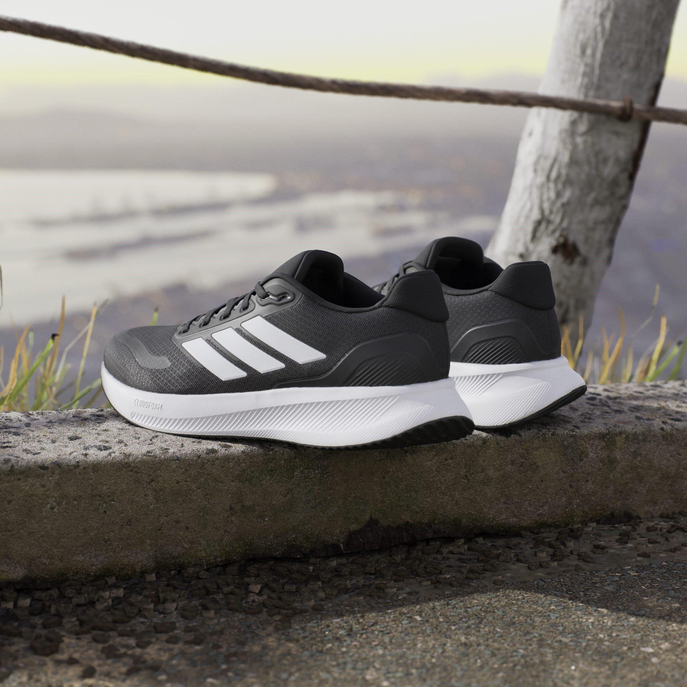 CBlack/Wht/Blk - adidas - Runfalcon 5 Womens Running Shoes - 16