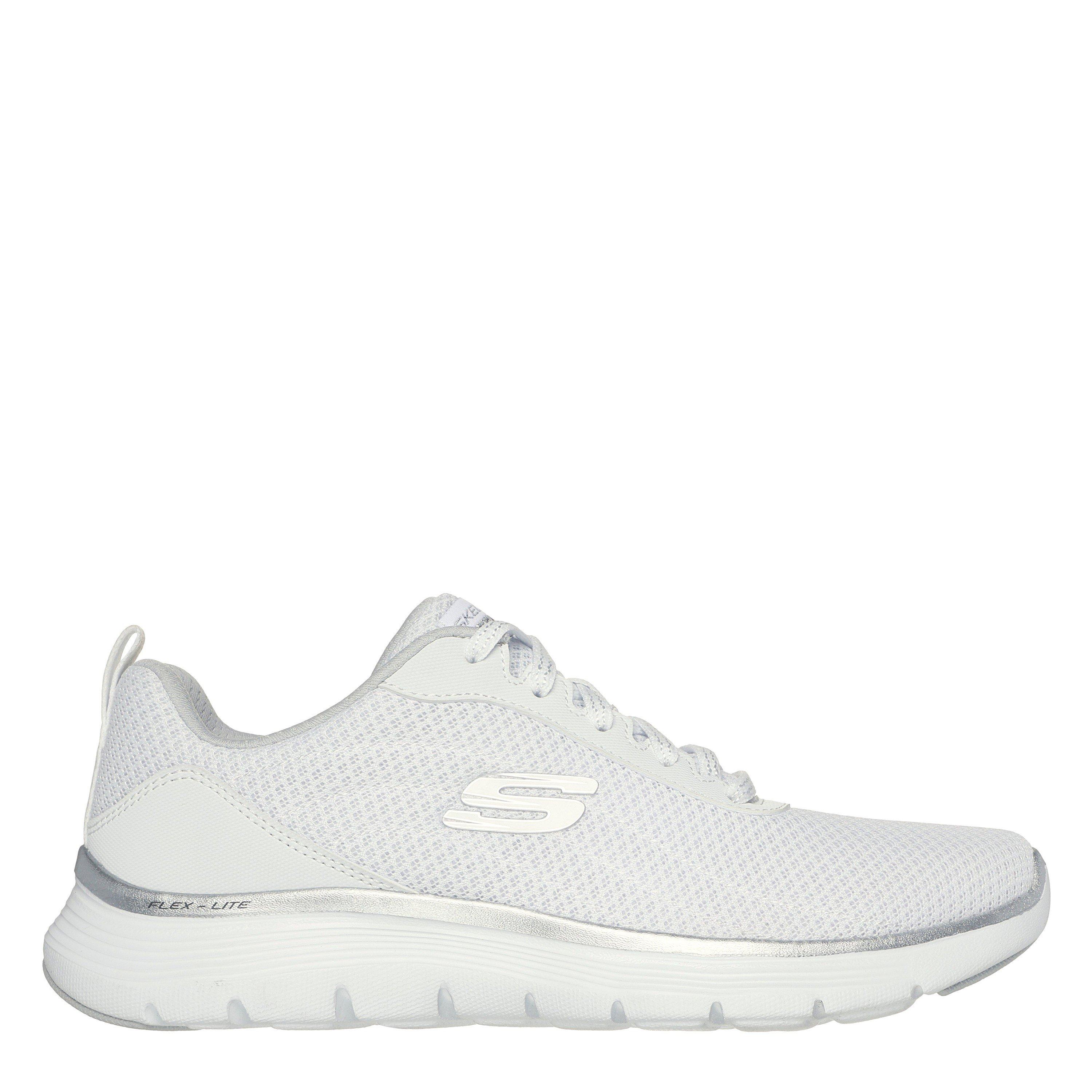 Skechers Women's Flex Appeal 5.0 - New Thrive - White/Silver - 5.5 (38.5)