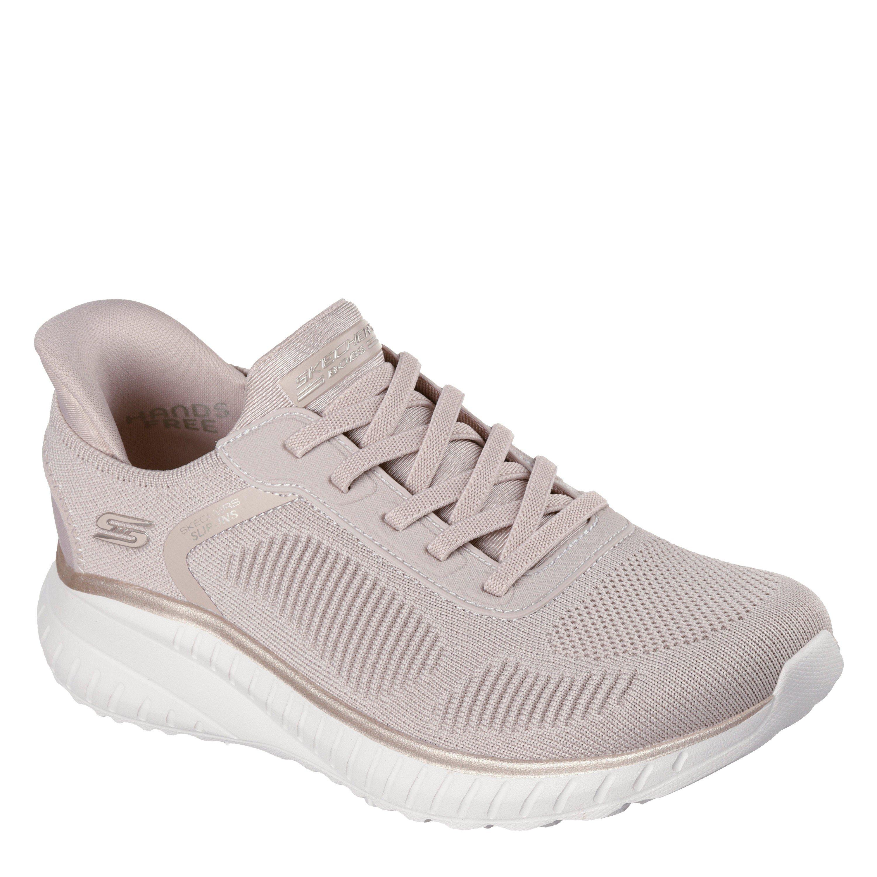 NAT/GOLD - Skechers - Slip-Ins: BOBS Sport Squad Chaos Womens Shoes - 3