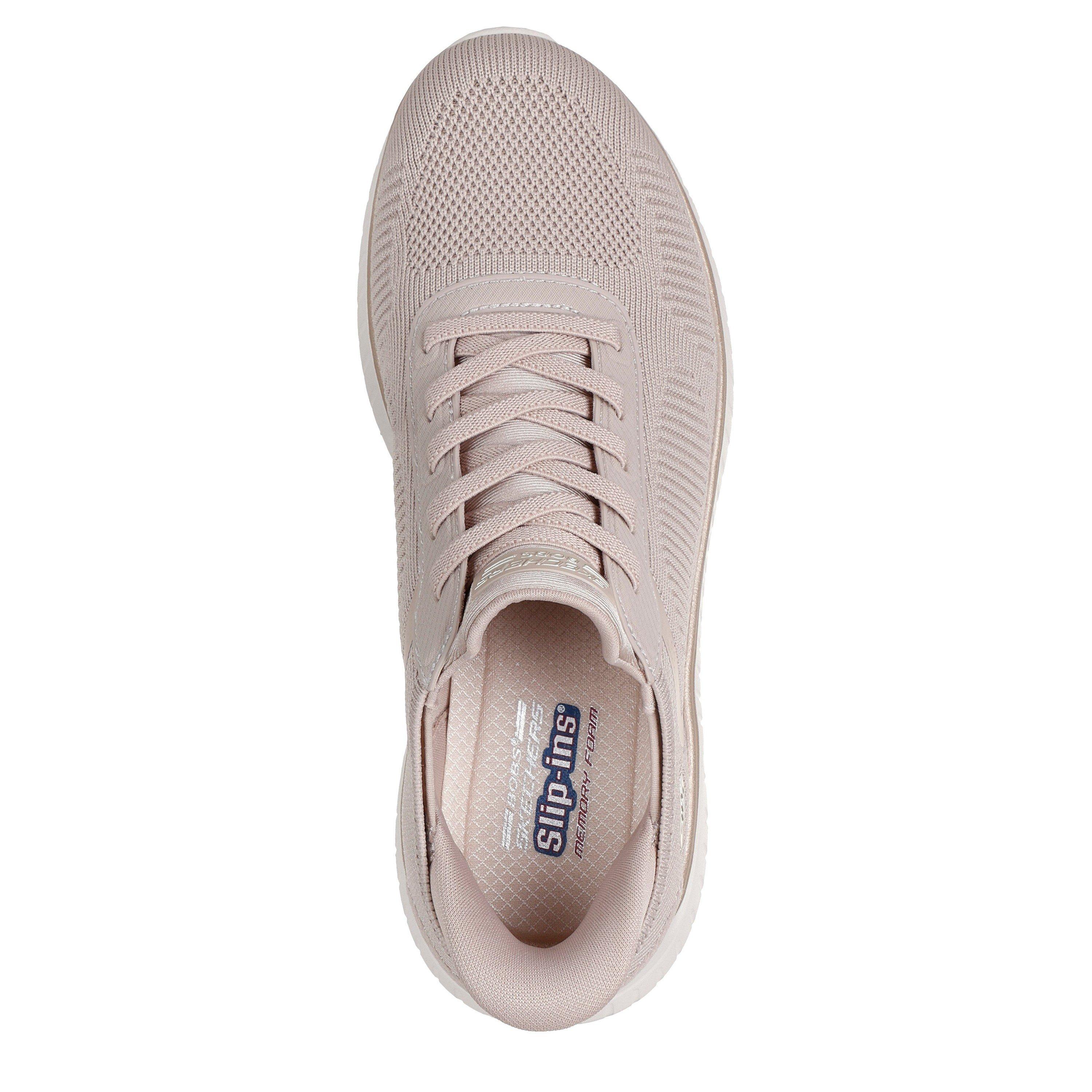 NAT/GOLD - Skechers - Slip-Ins: BOBS Sport Squad Chaos Womens Shoes - 4