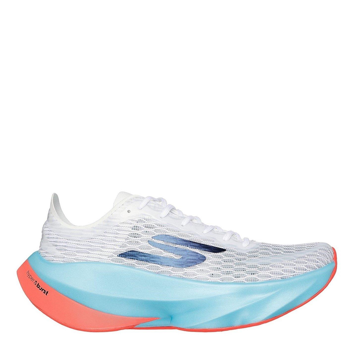White/Turq - Skechers - AERO Tempo Elite Running Trainers Womens - 1