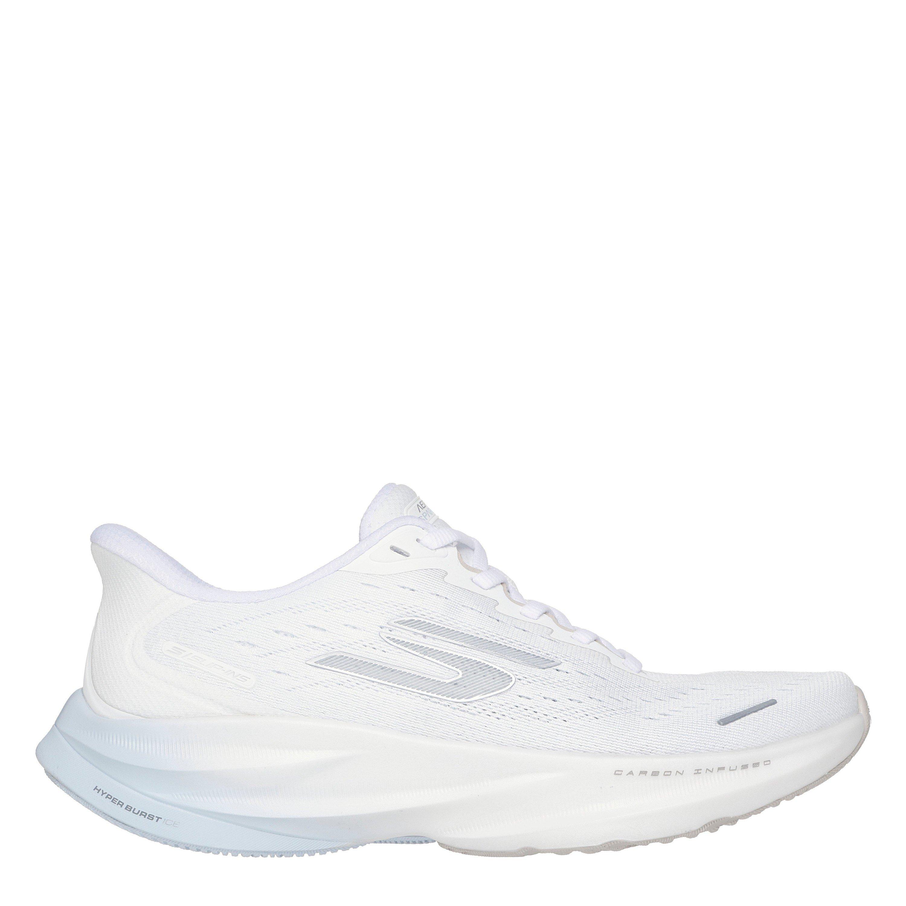 White/Silver - Skechers - AERO Spark Running Shoes Womens - 1