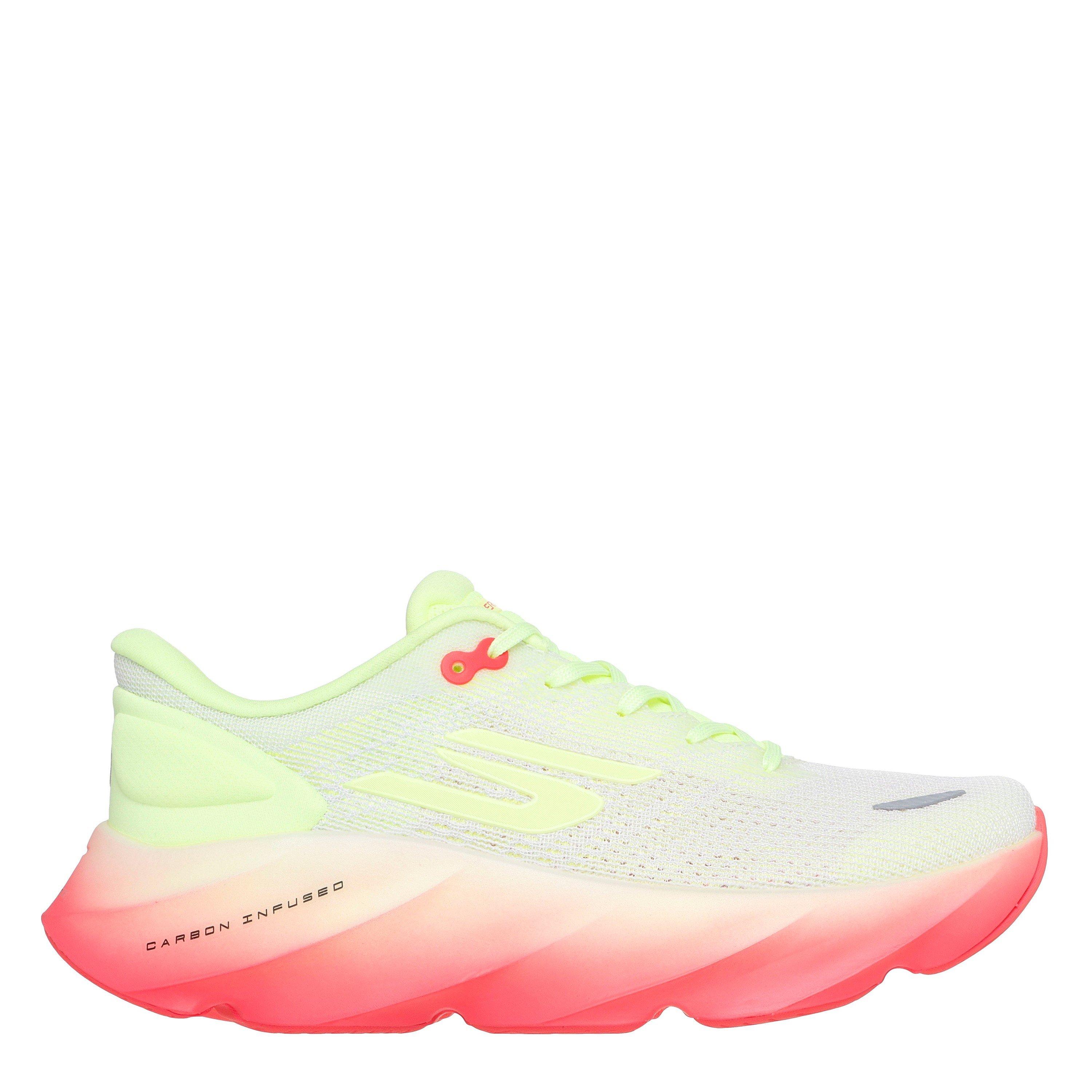 Skechers Women's Aero Burst Running Shoes - White/Yellow - 4 (37)