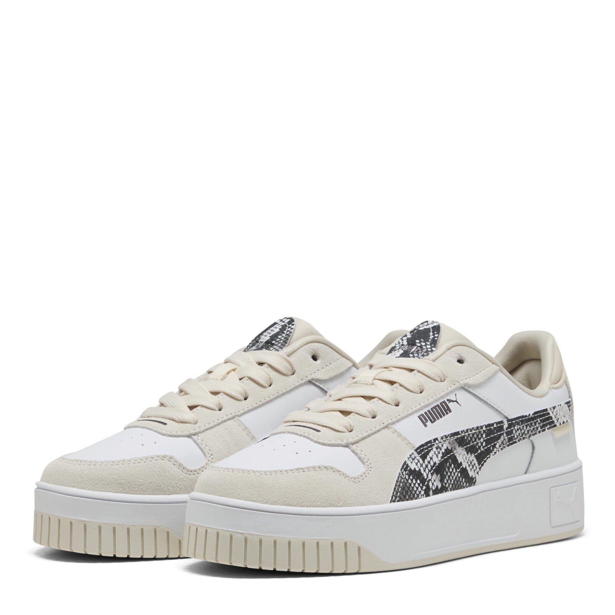 W.Wht/A.Snow - Puma - Women's Carina Street Snake Chic Low-Top Trainers - 1