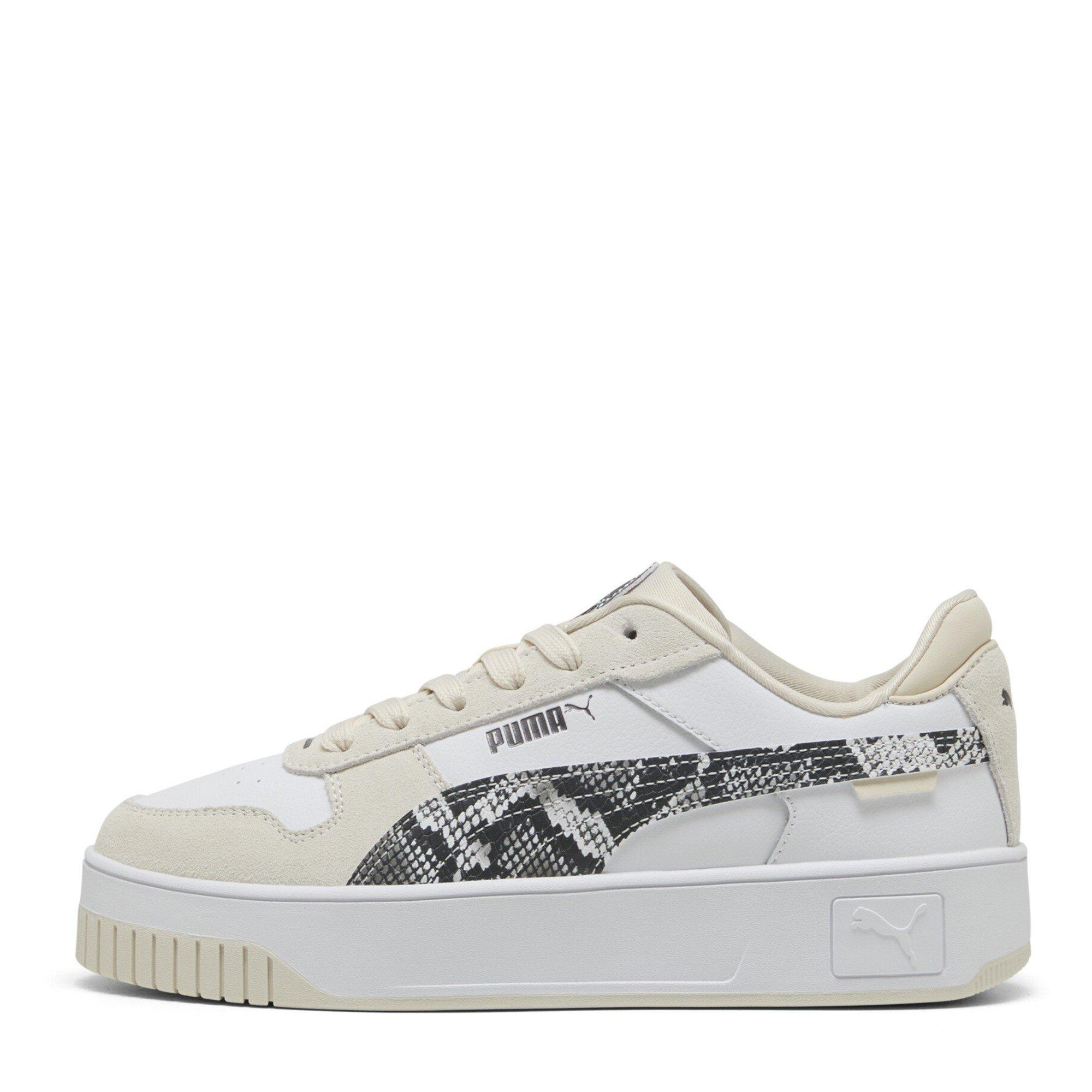 W.Wht/A.Snow - Puma - Carina Street Snake Chic Low-Top Trainers Womens - 2
