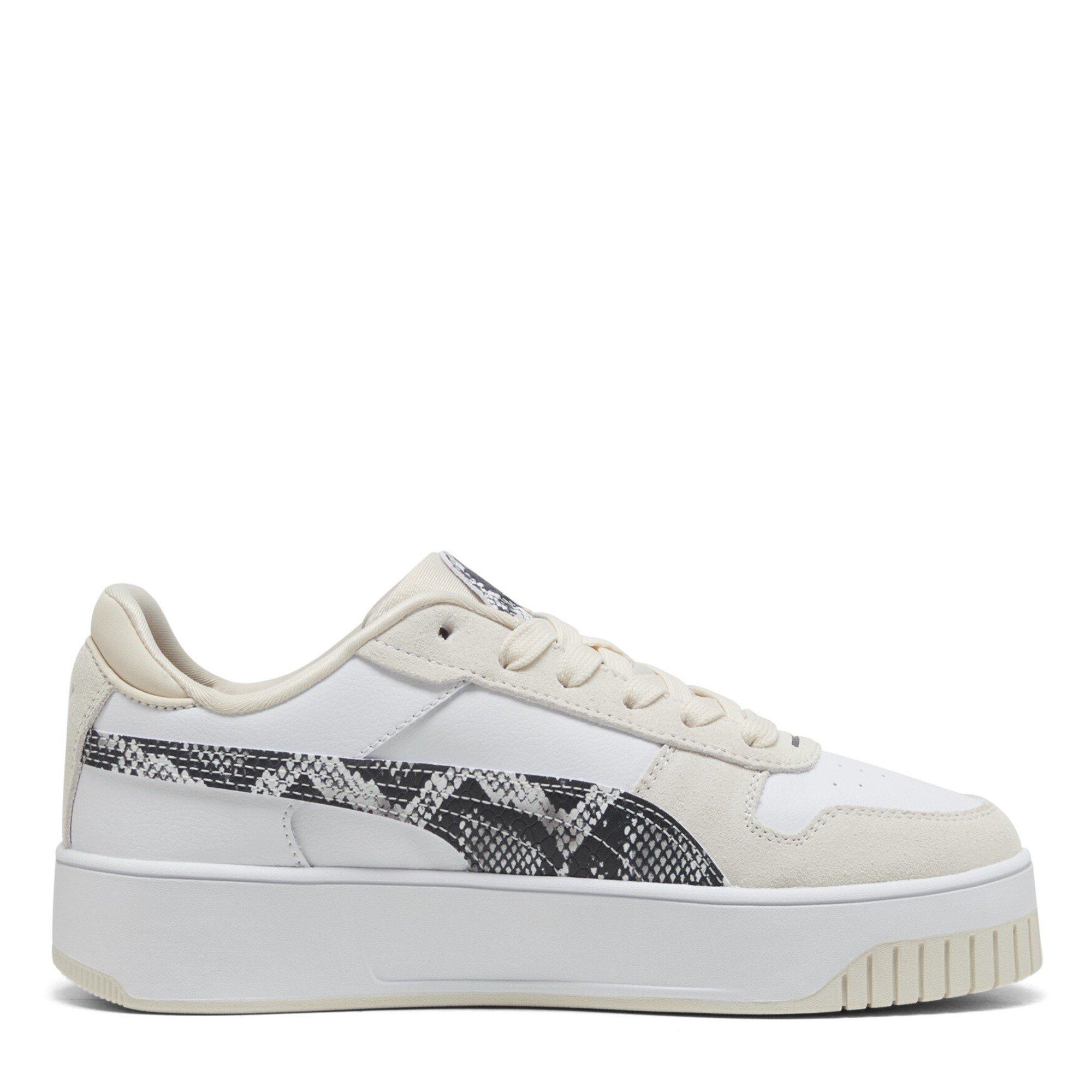 W.Wht/A.Snow - Puma - Carina Street Snake Chic Low-Top Trainers Womens - 4