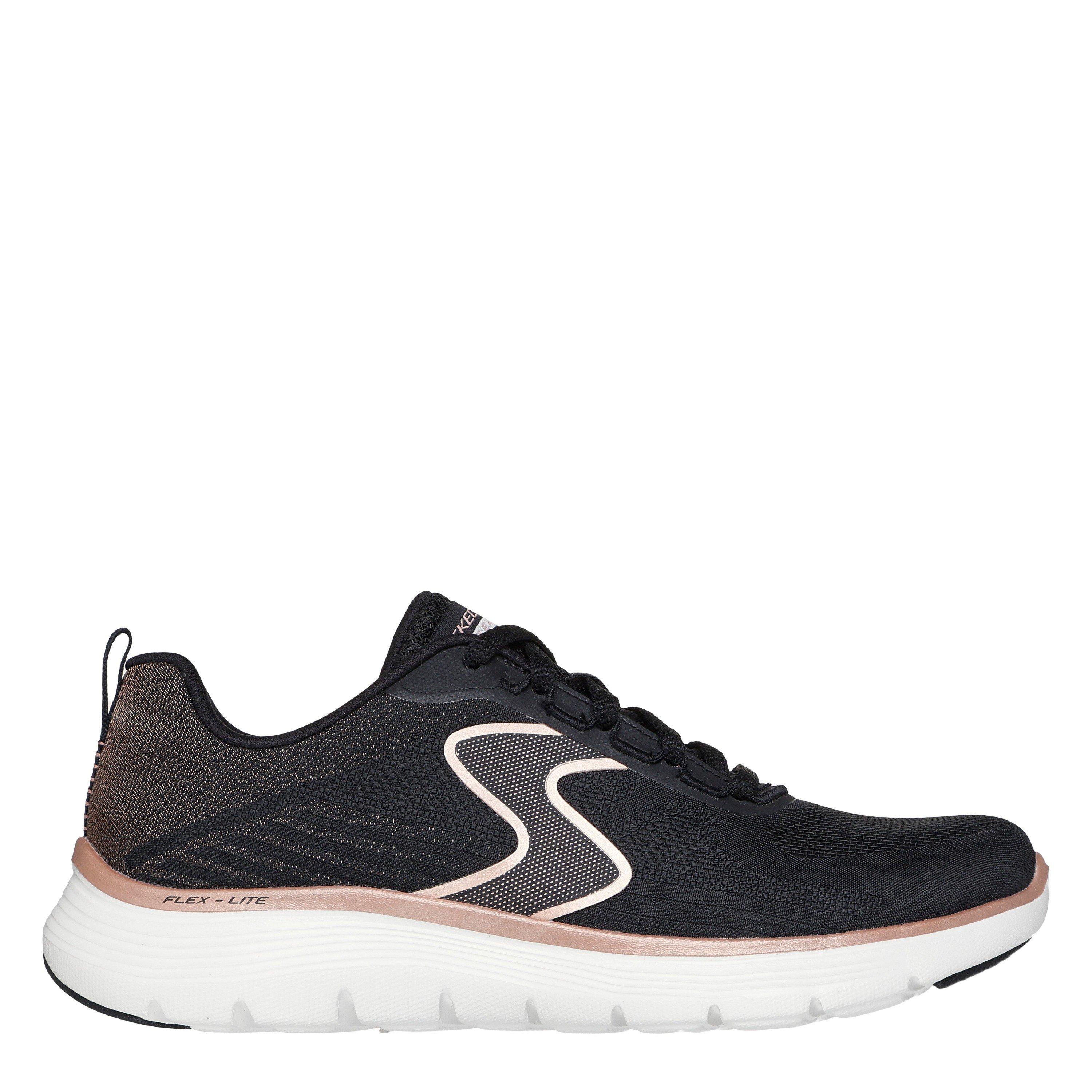 Black/Rose Gold - Skechers - Womens Flex Appeal 5.0 Slip On Trainers - 1