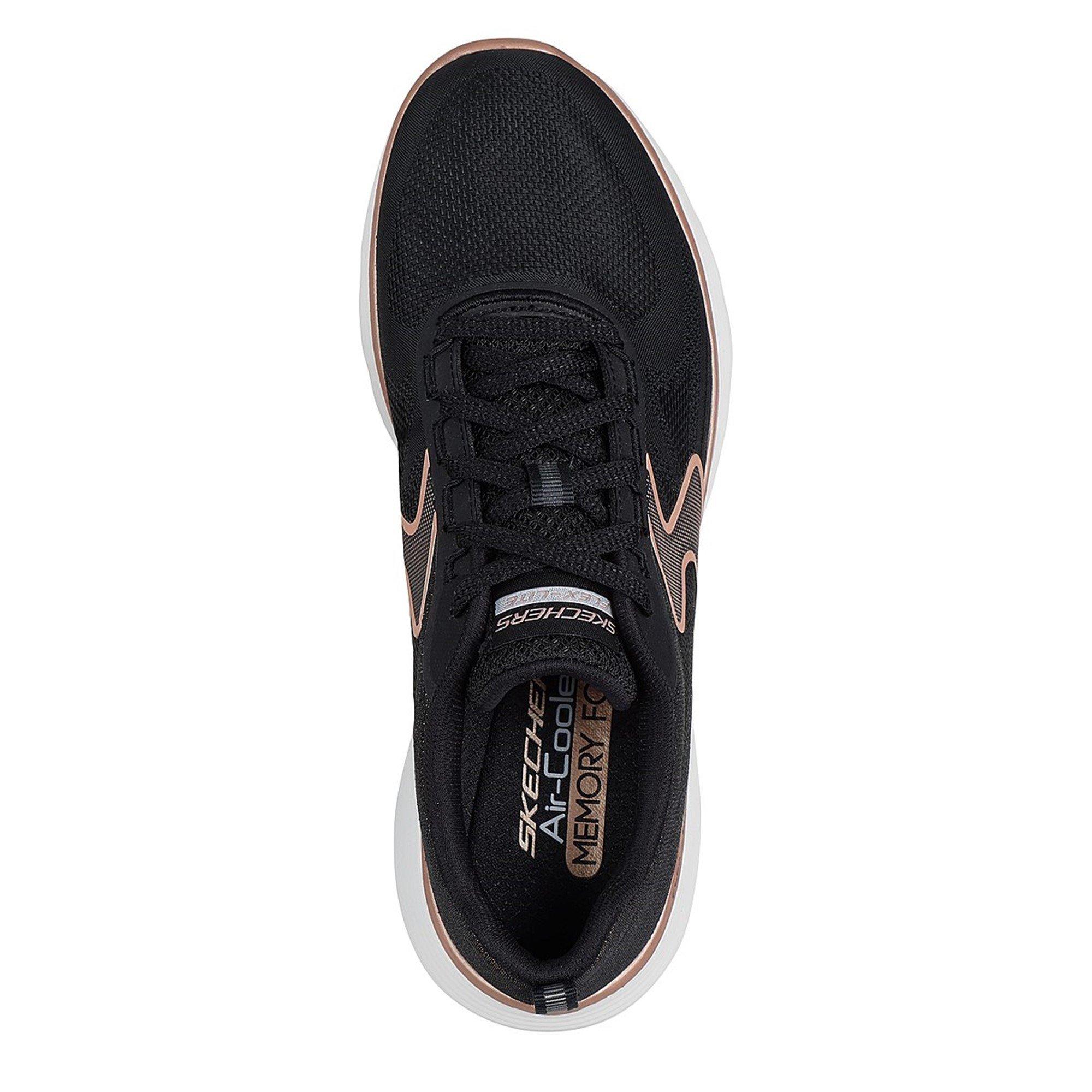 Black/Rose Gold - Skechers - Flex Appeal 5.0 Slip On Trainers Womens - 5