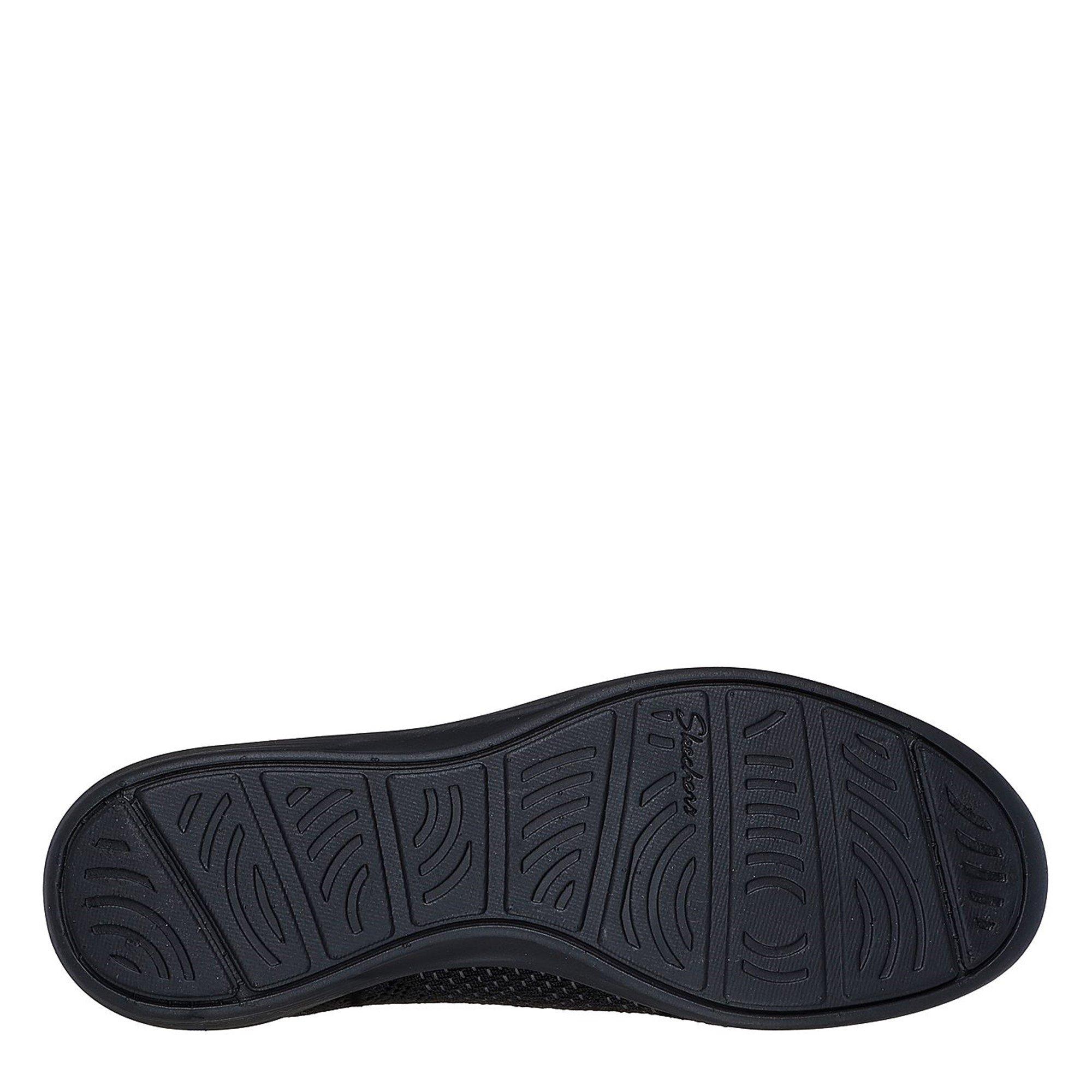 Black/Black - Skechers - Arya - Swiftly Slip On Trainers Womens - 4