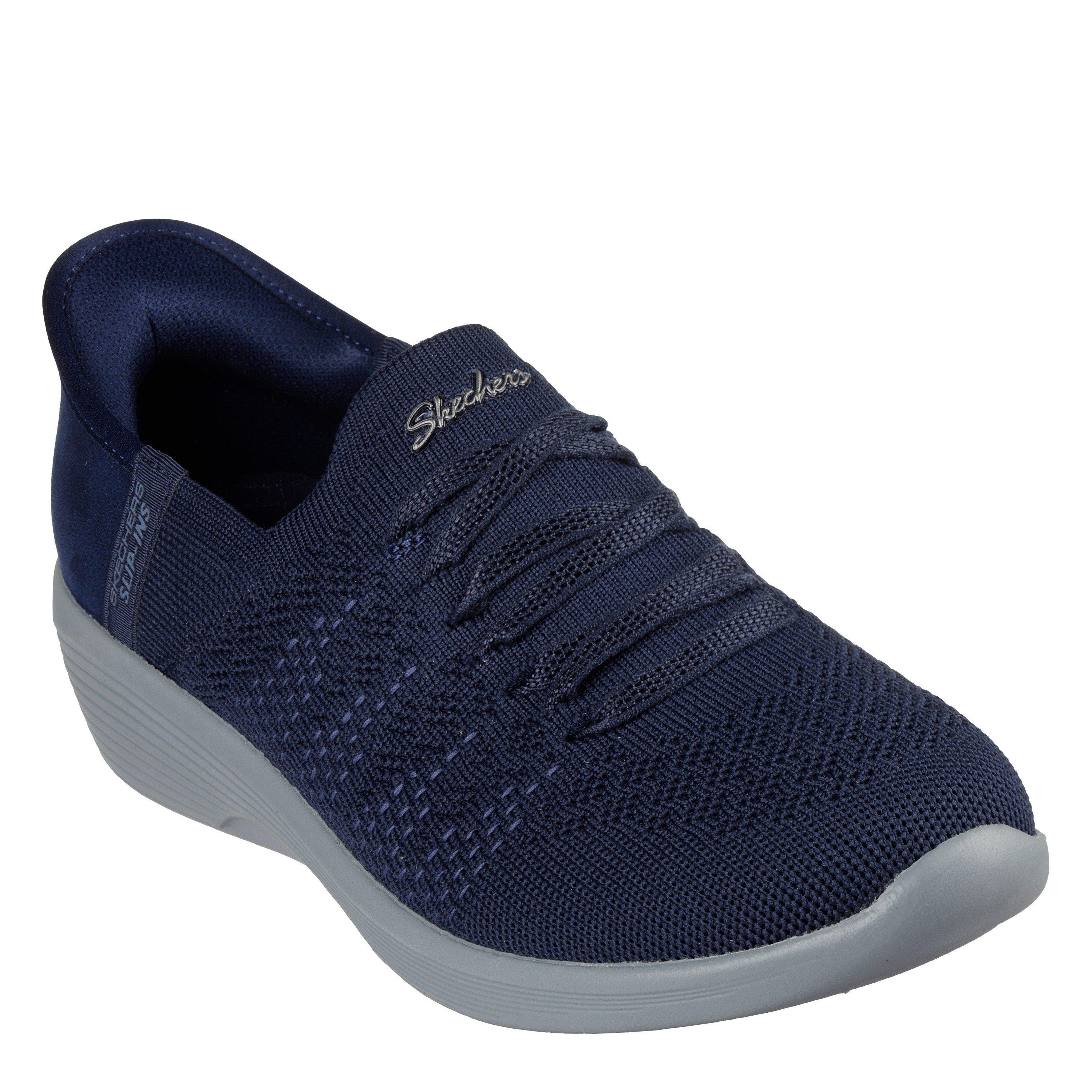 Navy - Skechers - Women's Arya Swiftly Slip On Trainers - 3