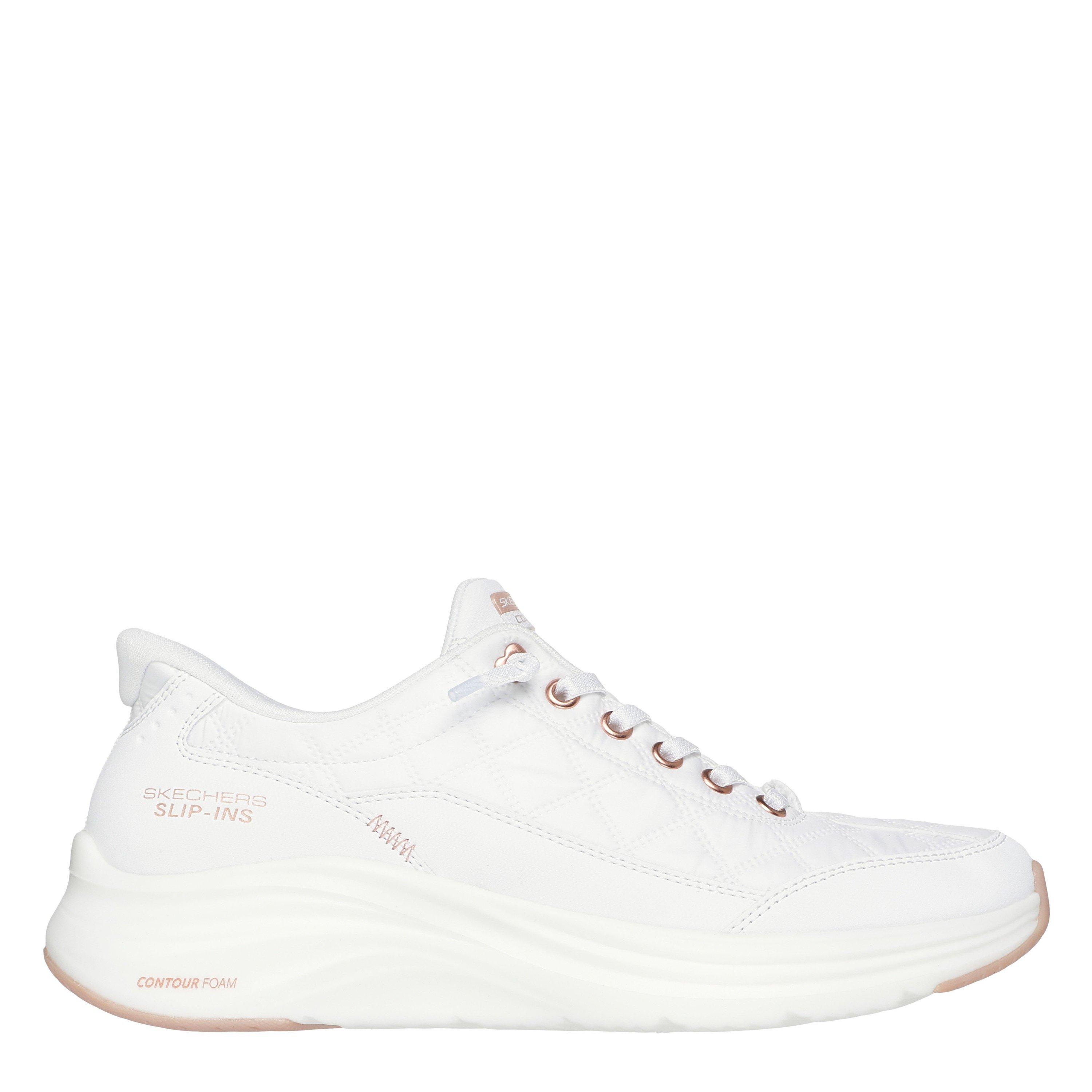 Skechers Women's Contour Foam Runners - White/Rosegold - 5 (38)