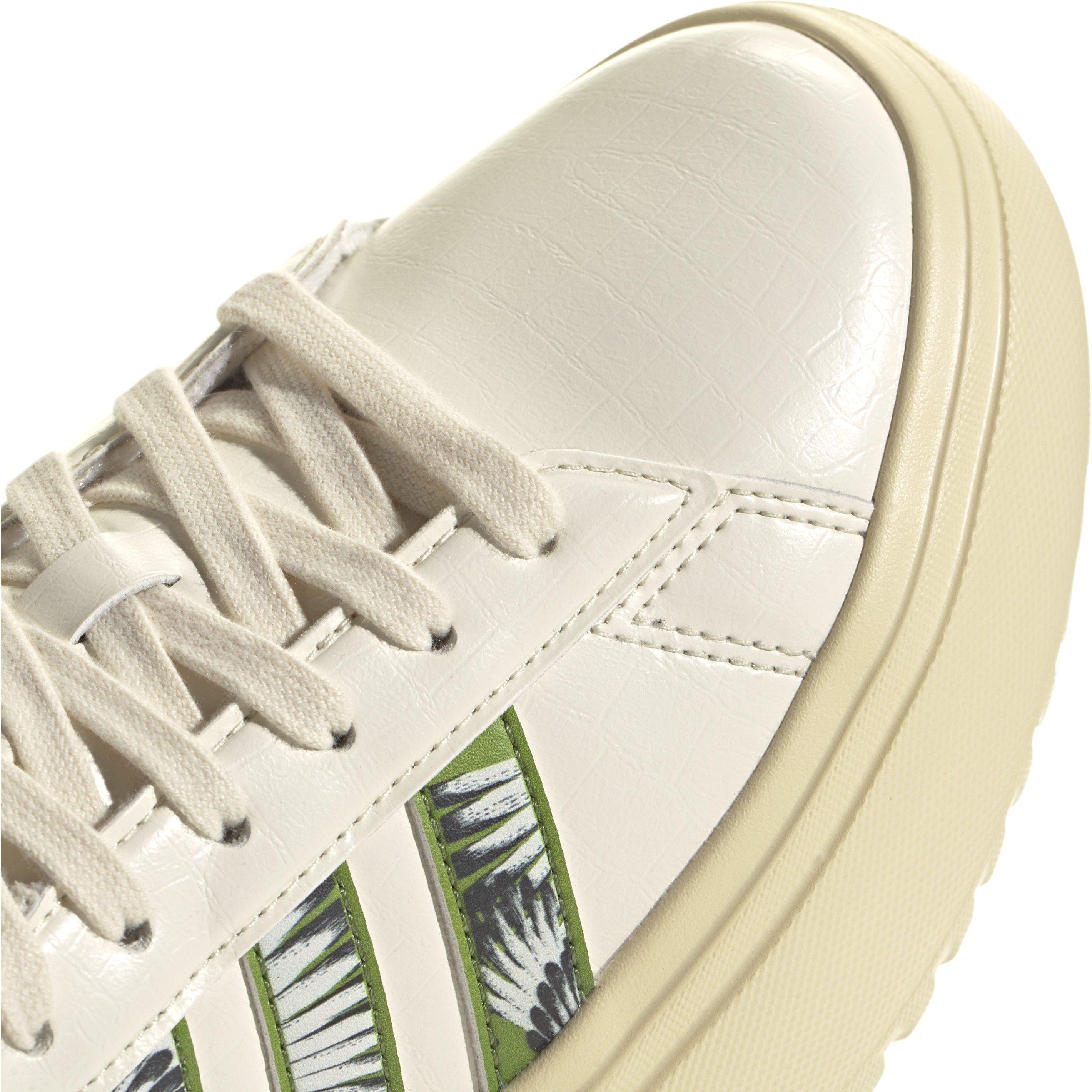 White/Green - adidas - Grand Court Platform Shoes Womens - 8