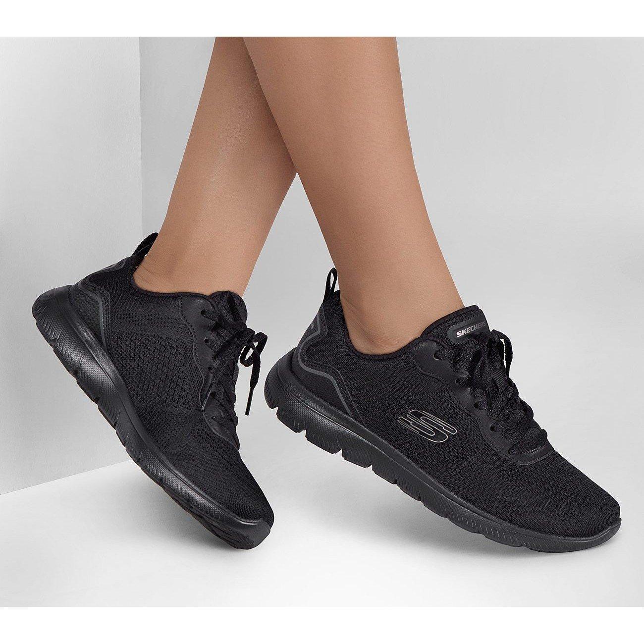 Noir - Skechers - Women's Summits Low-Top Trainers - 3