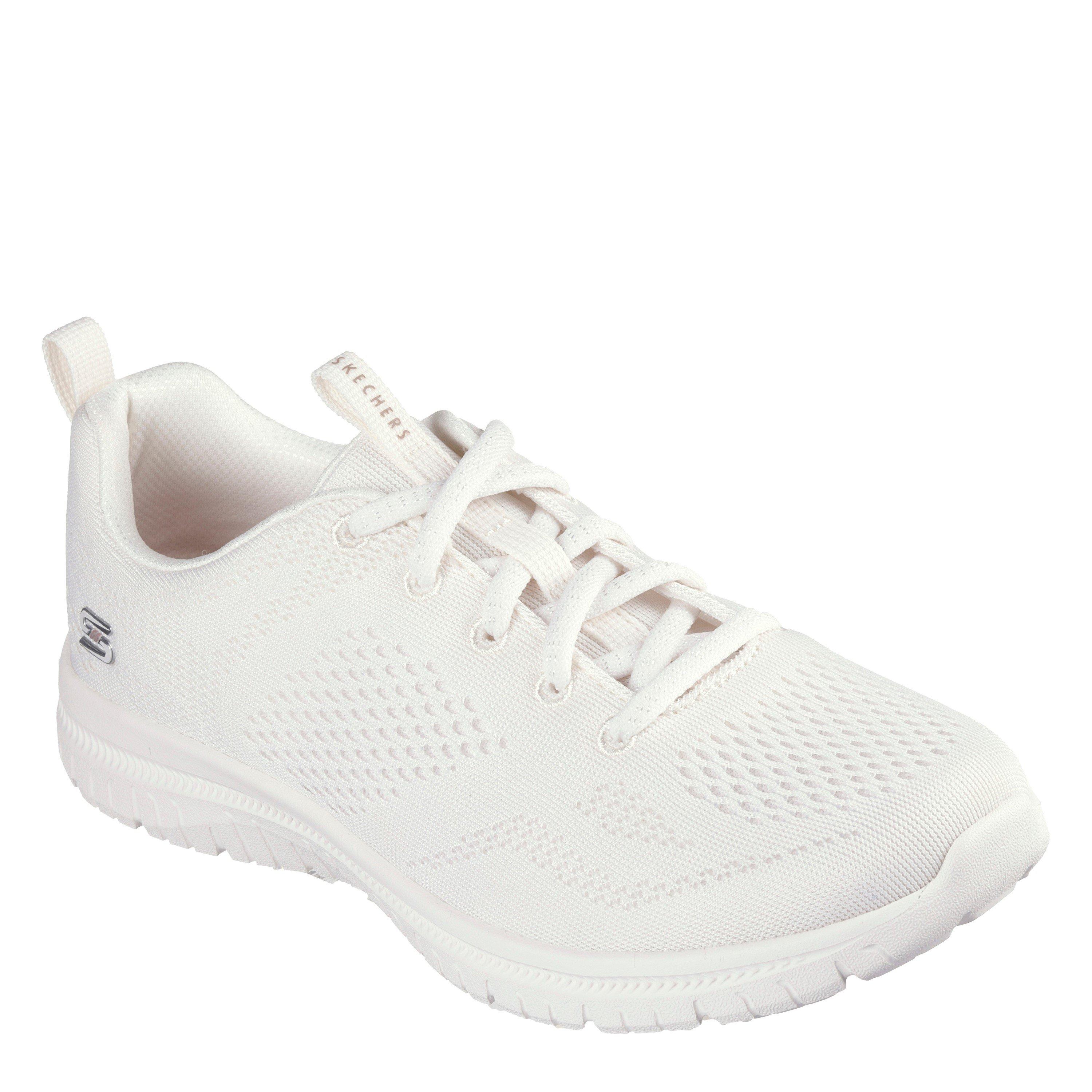Blanc cassé - Skechers - Engineered Mesh Lace-Up W Memory F Slip On Trainers Womens - 1