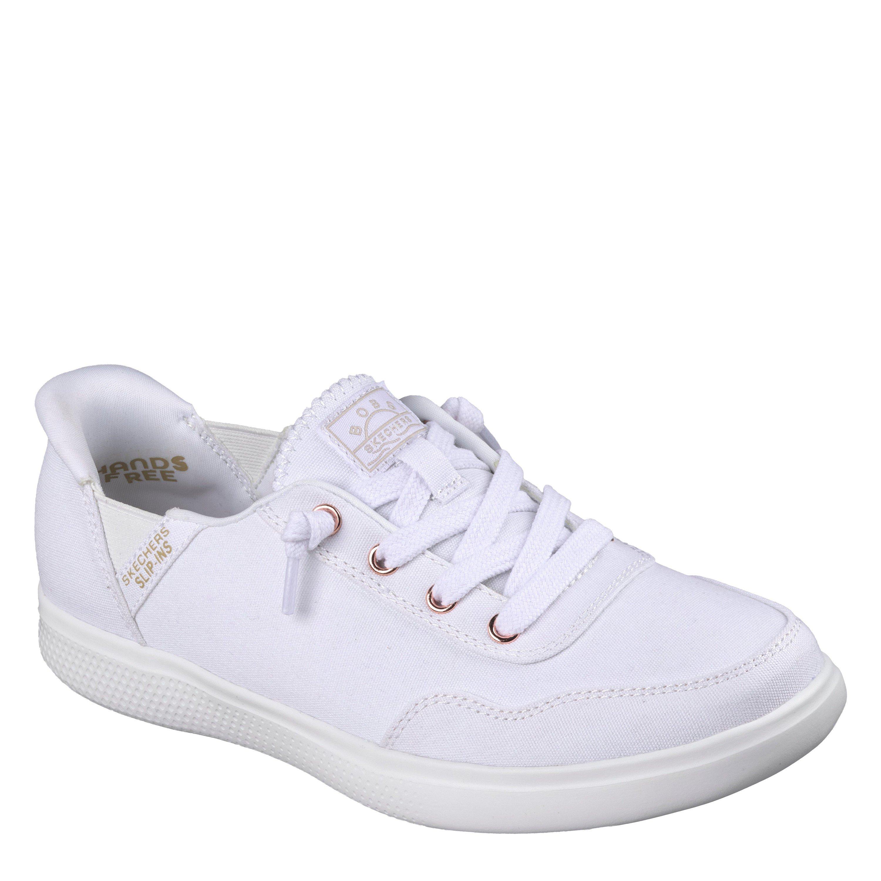White - Skechers - Women's Bobs Skipper Keep It Sweet Slip On Trainers - 3
