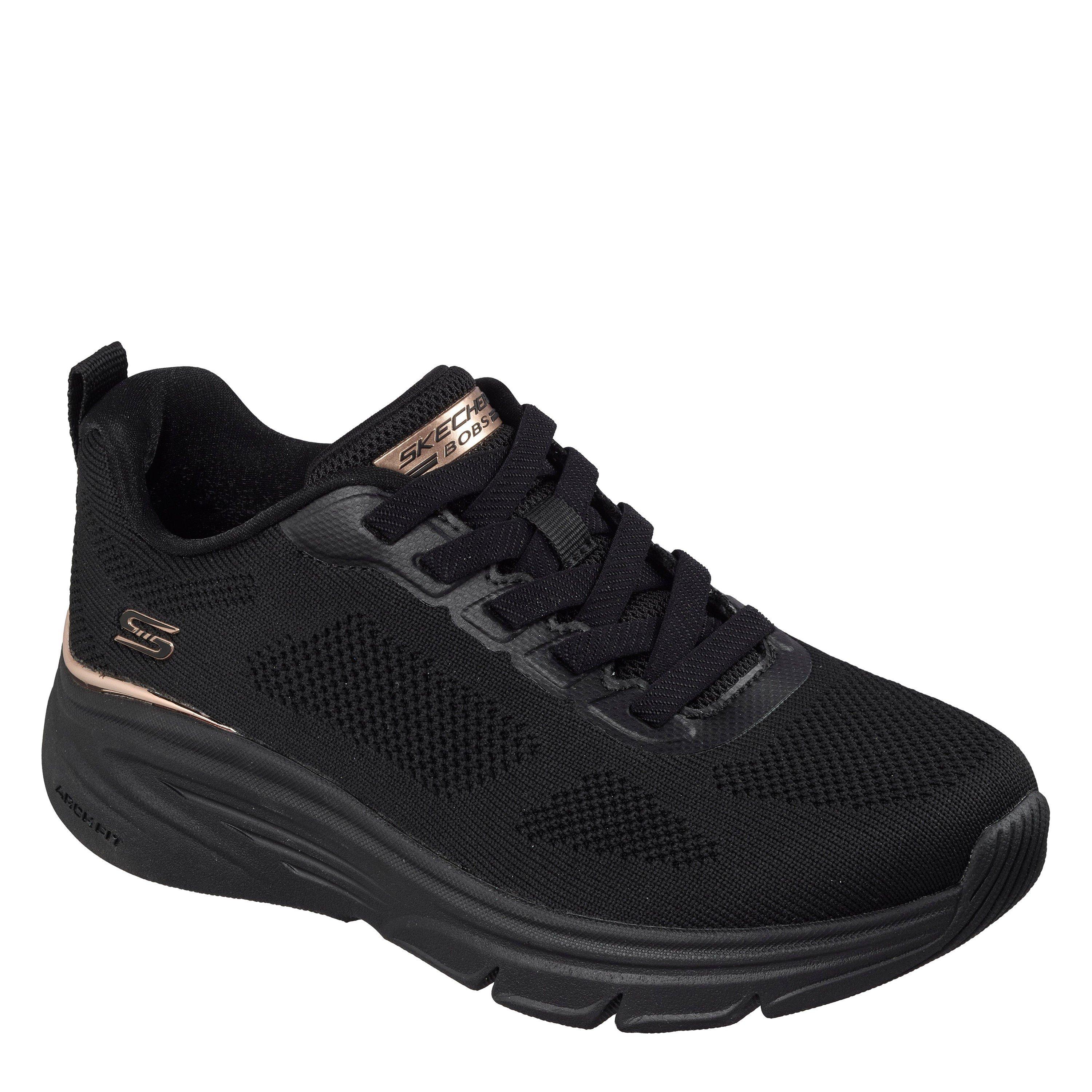 Negro - Skechers - Women's BOBS Arch Fit Elev8 Low-Top Trainers - 3
