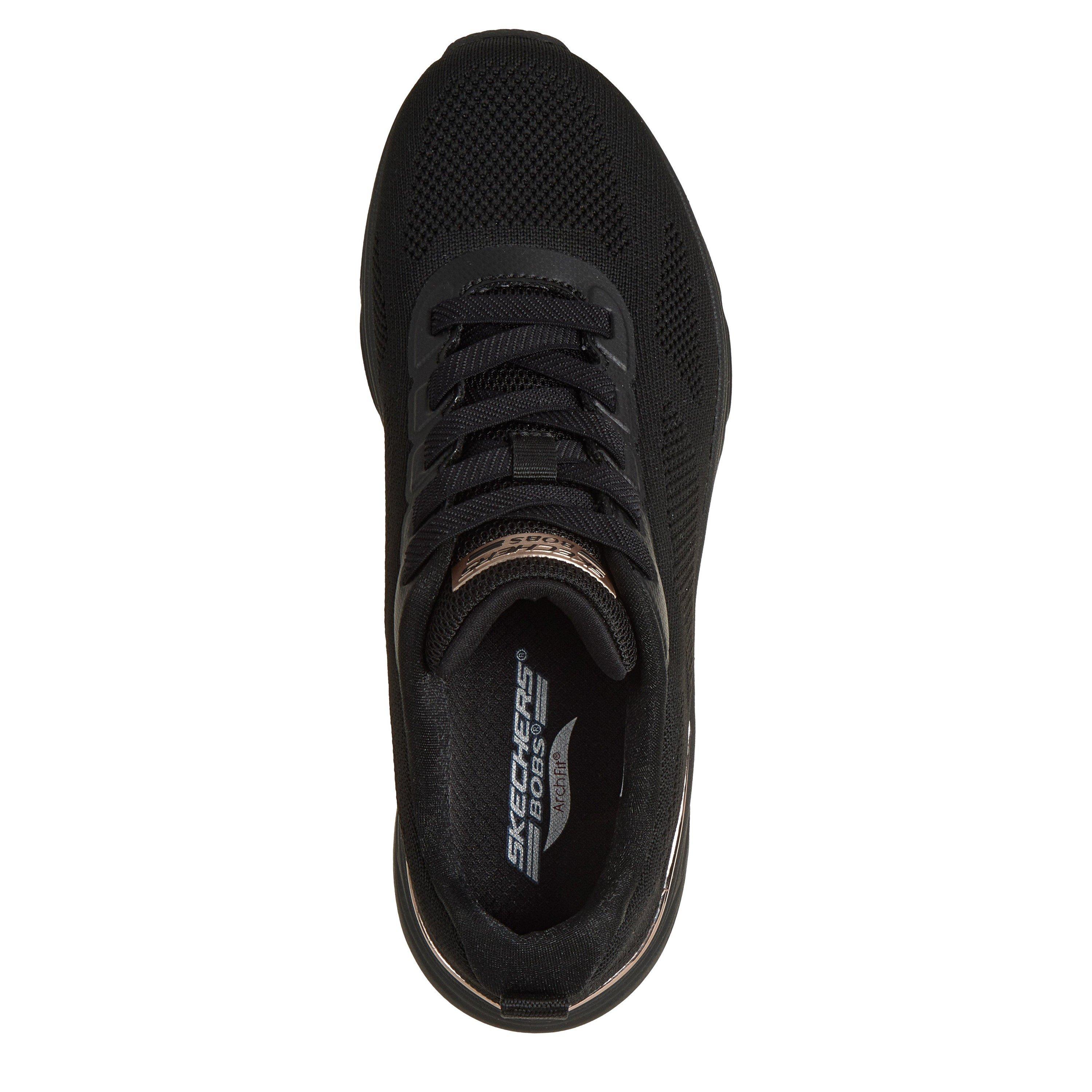 Negro - Skechers - Women's BOBS Arch Fit Elev8 Low-Top Trainers - 4