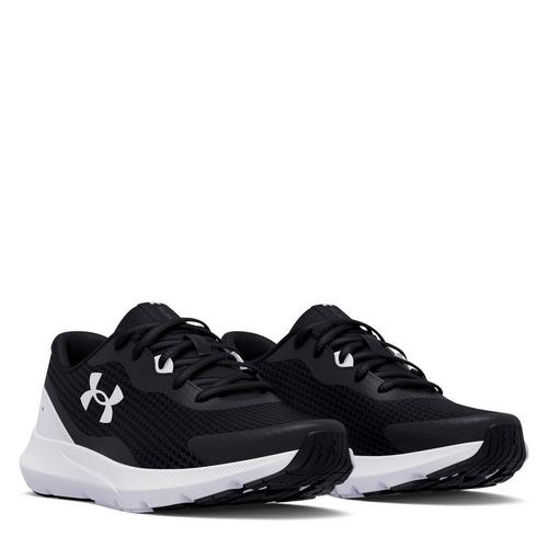 Black/White/Wht - Under Armour - Surge 3 Womens Shoes - 5