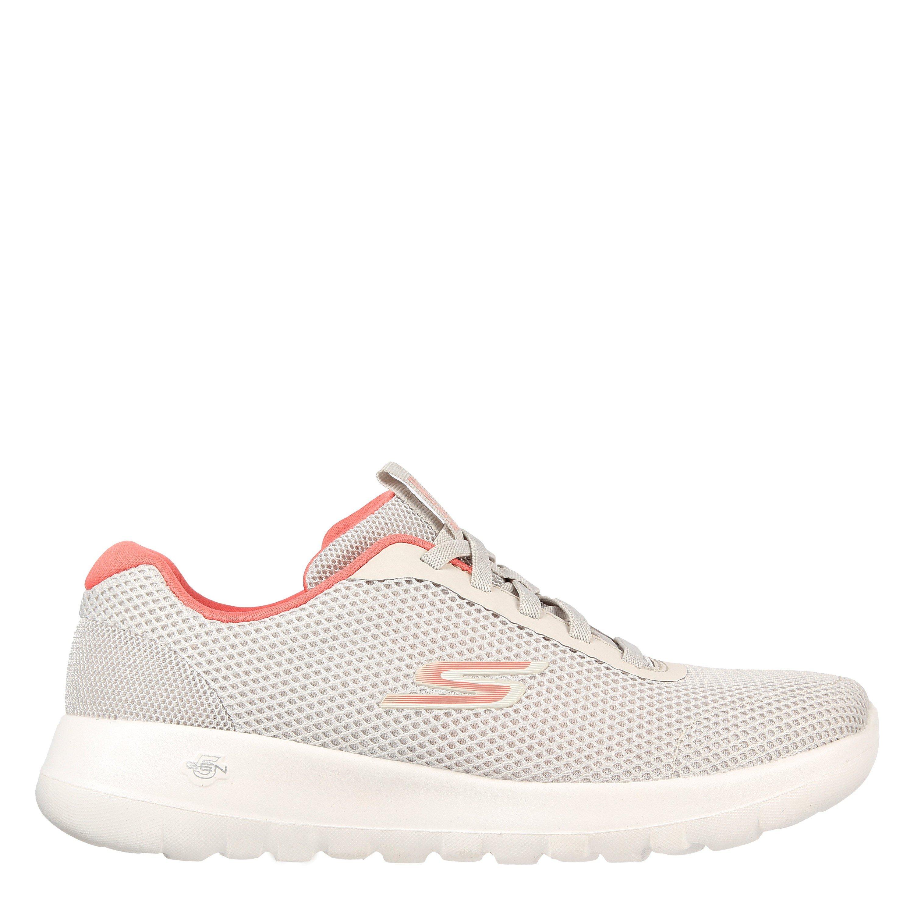 Off White/Pink - Skechers - Athletic Mesh Bungee W Color Pop Li Slip On Trainers Womens - 1
