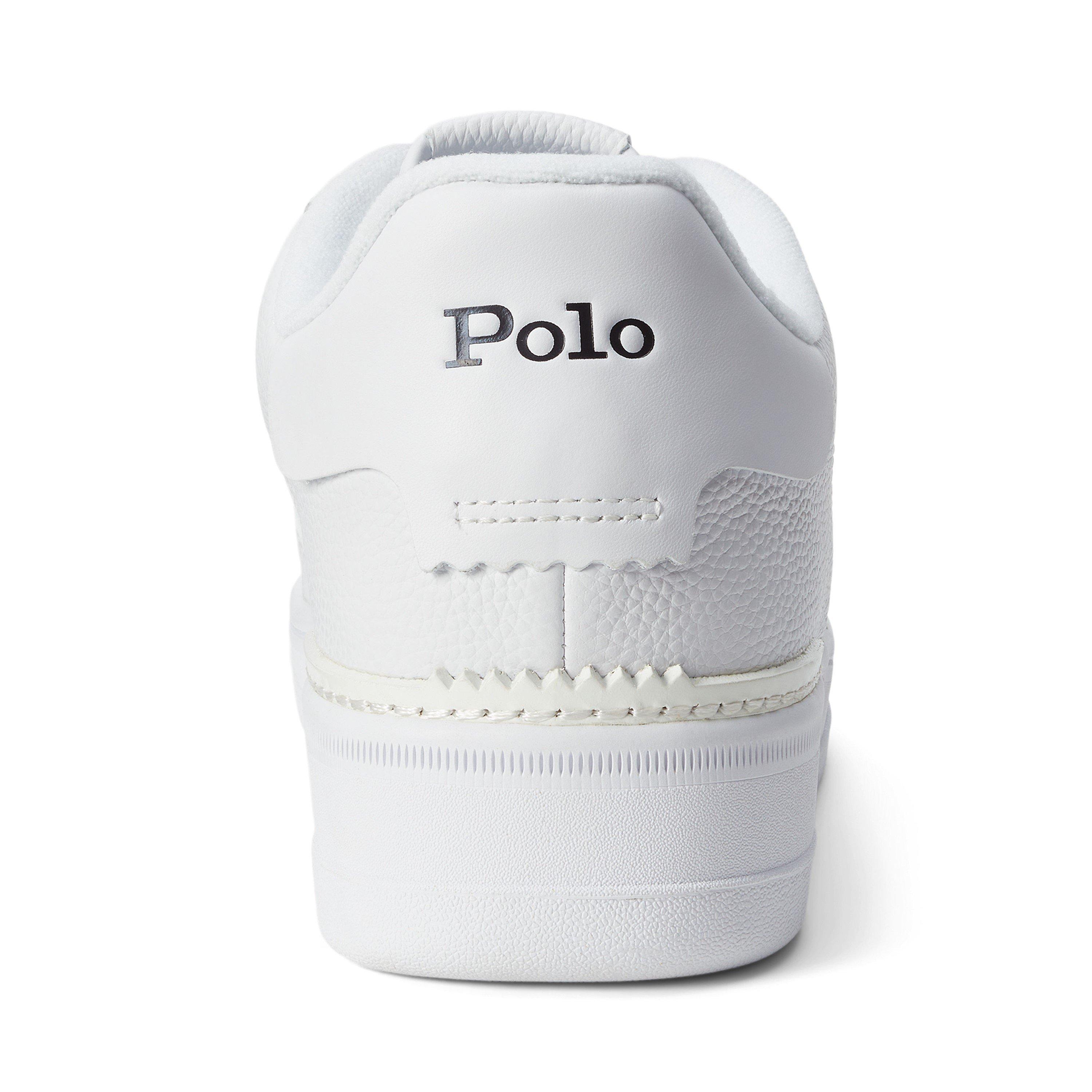 White - Polo Ralph Lauren - Masters Court Suede Trainers - 4